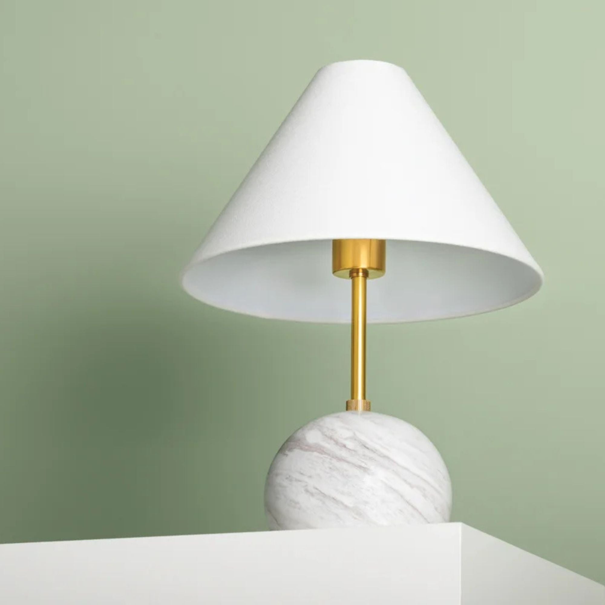 Jewel 16" Table Lamp, Aged Brass Finish