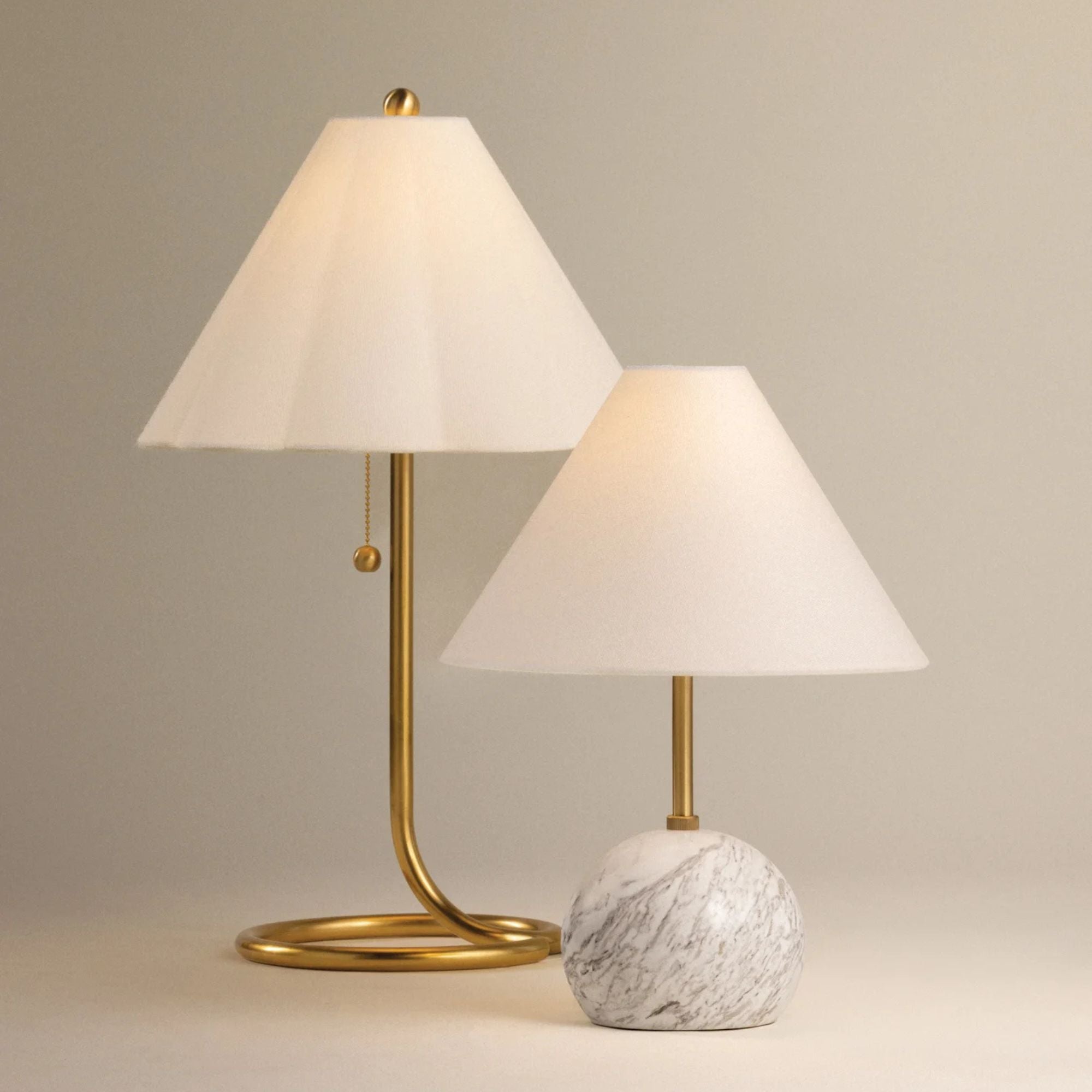 Jewel 16" Table Lamp, Aged Brass Finish