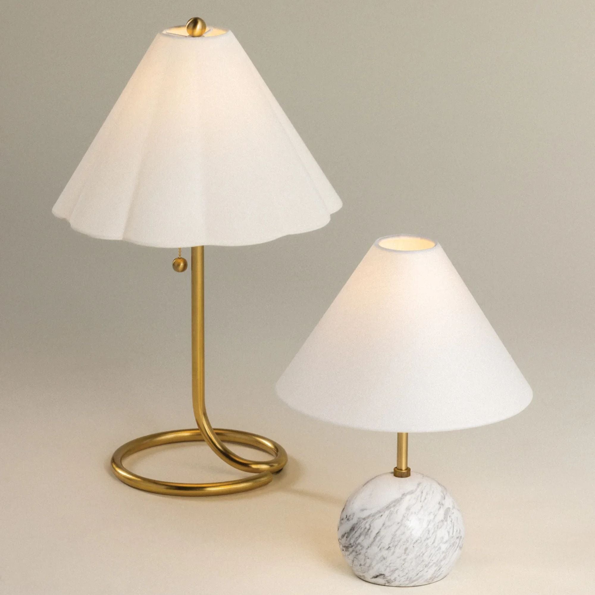 Jewel 16" Table Lamp, Aged Brass Finish