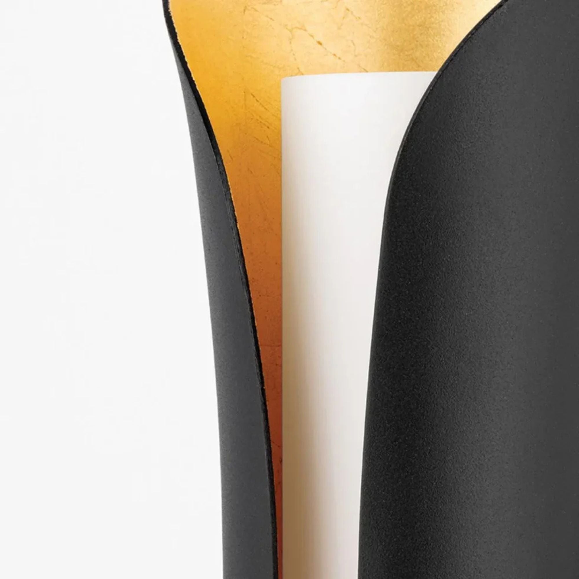 Josie 14 In. Wall Light Black & Gold Finish