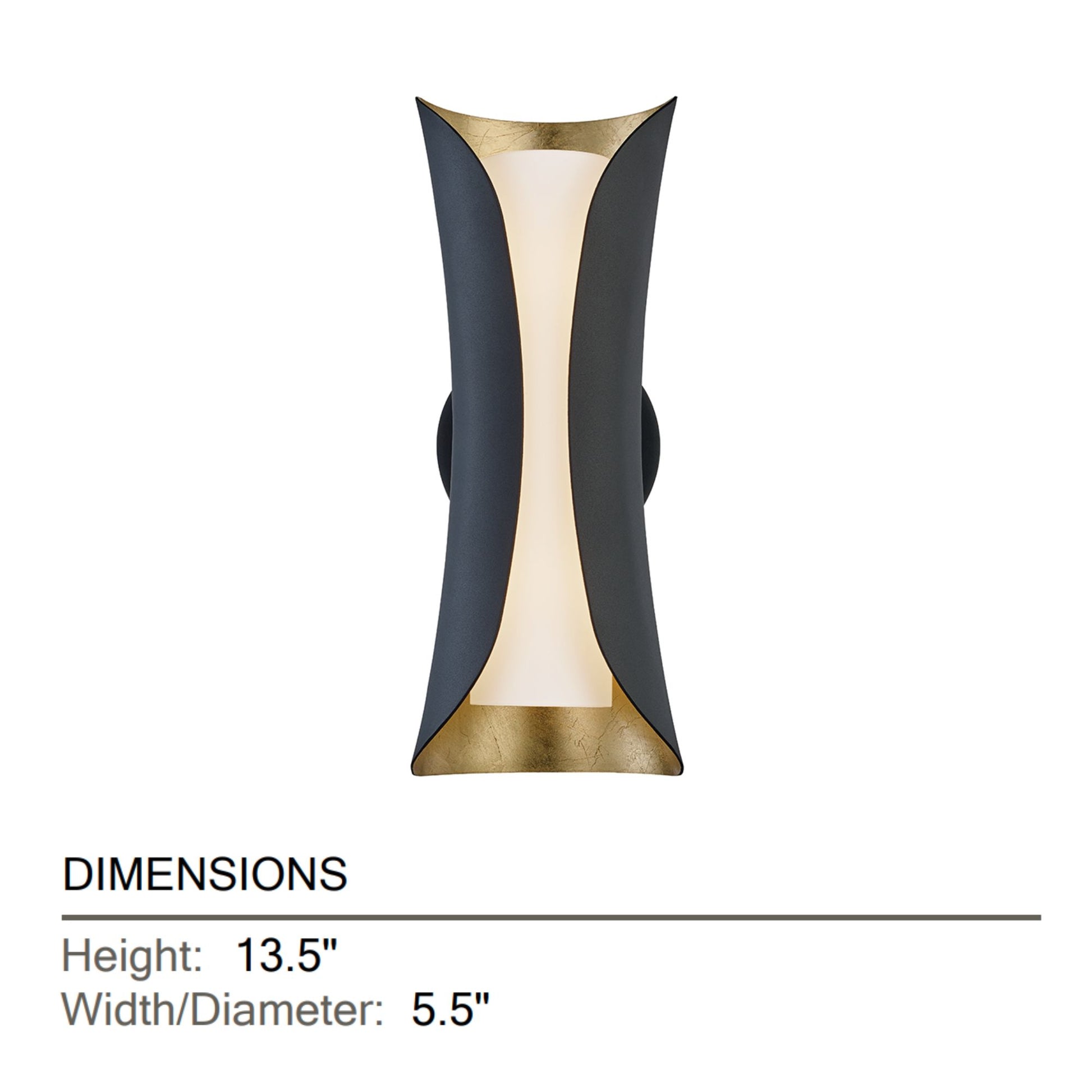 Mitzi - Josie 14 In. Wall Light Black & Gold Finish | Bees Lighting