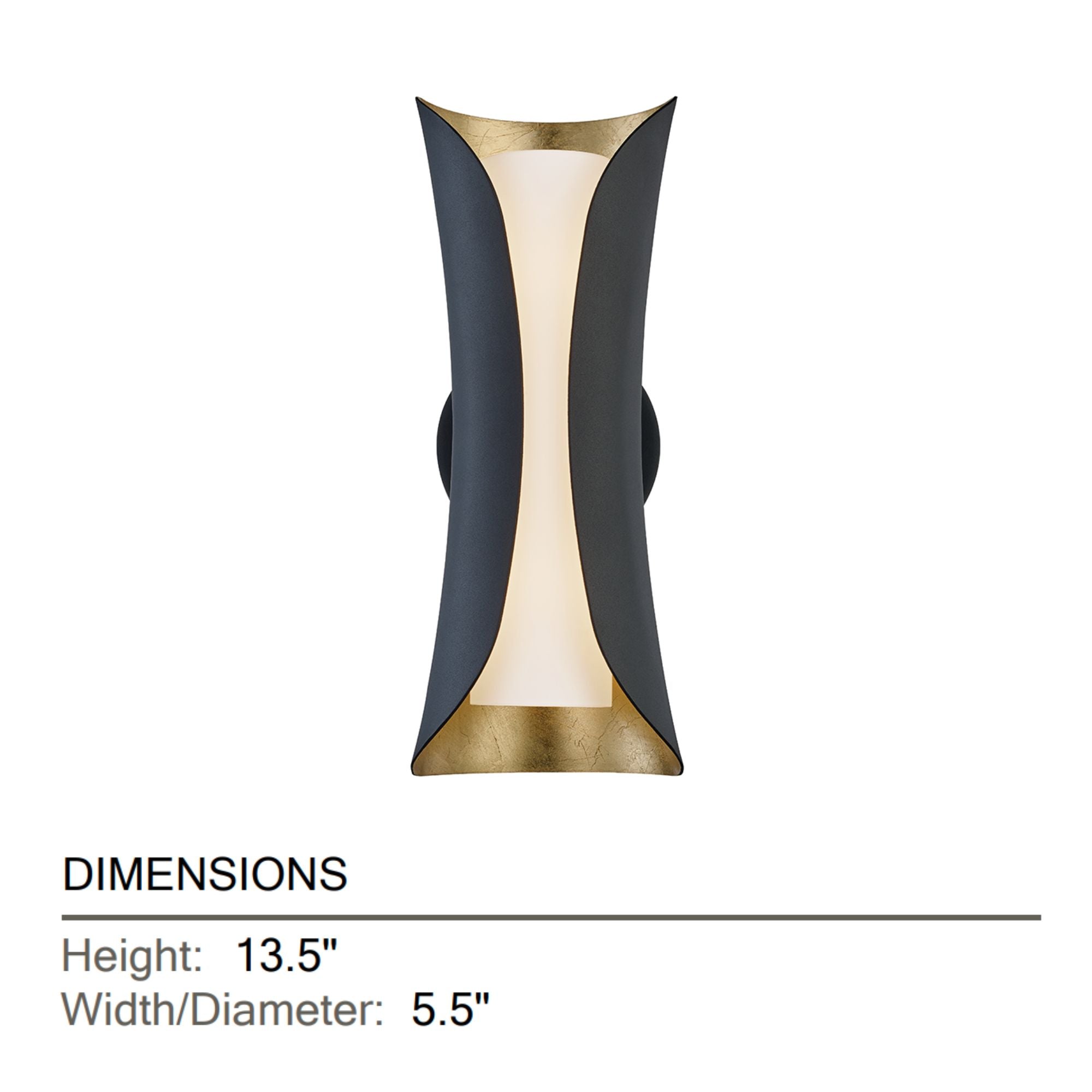 Mitzi - Josie 14 In. Wall Light Black & Gold Finish | Bees Lighting