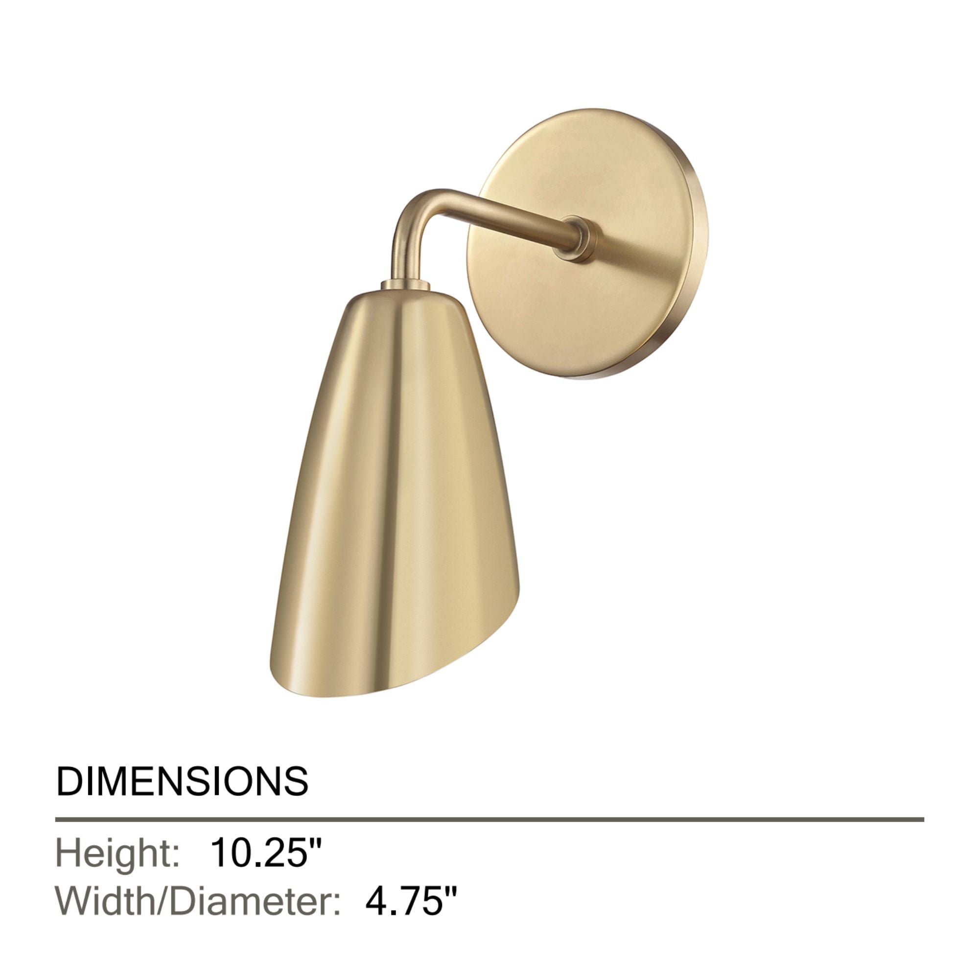 Kai 10" Wall Sconce, Aged Brass Finish
