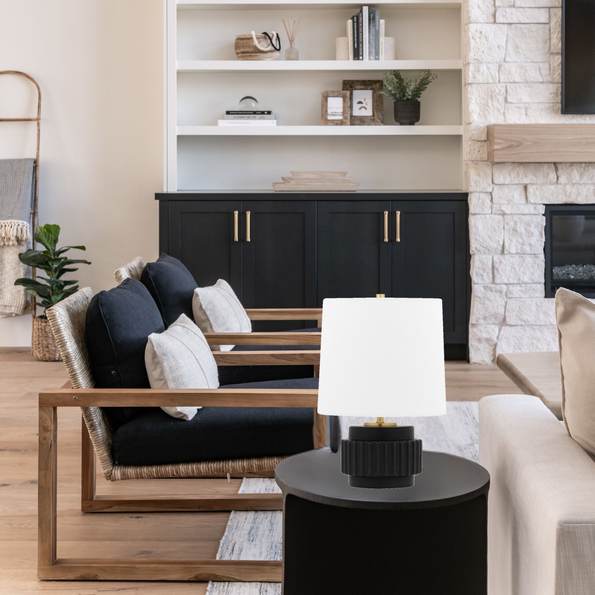 Mitzi - Kalani 14" Table Lamp, Matte Black Finish | Bees Lighting