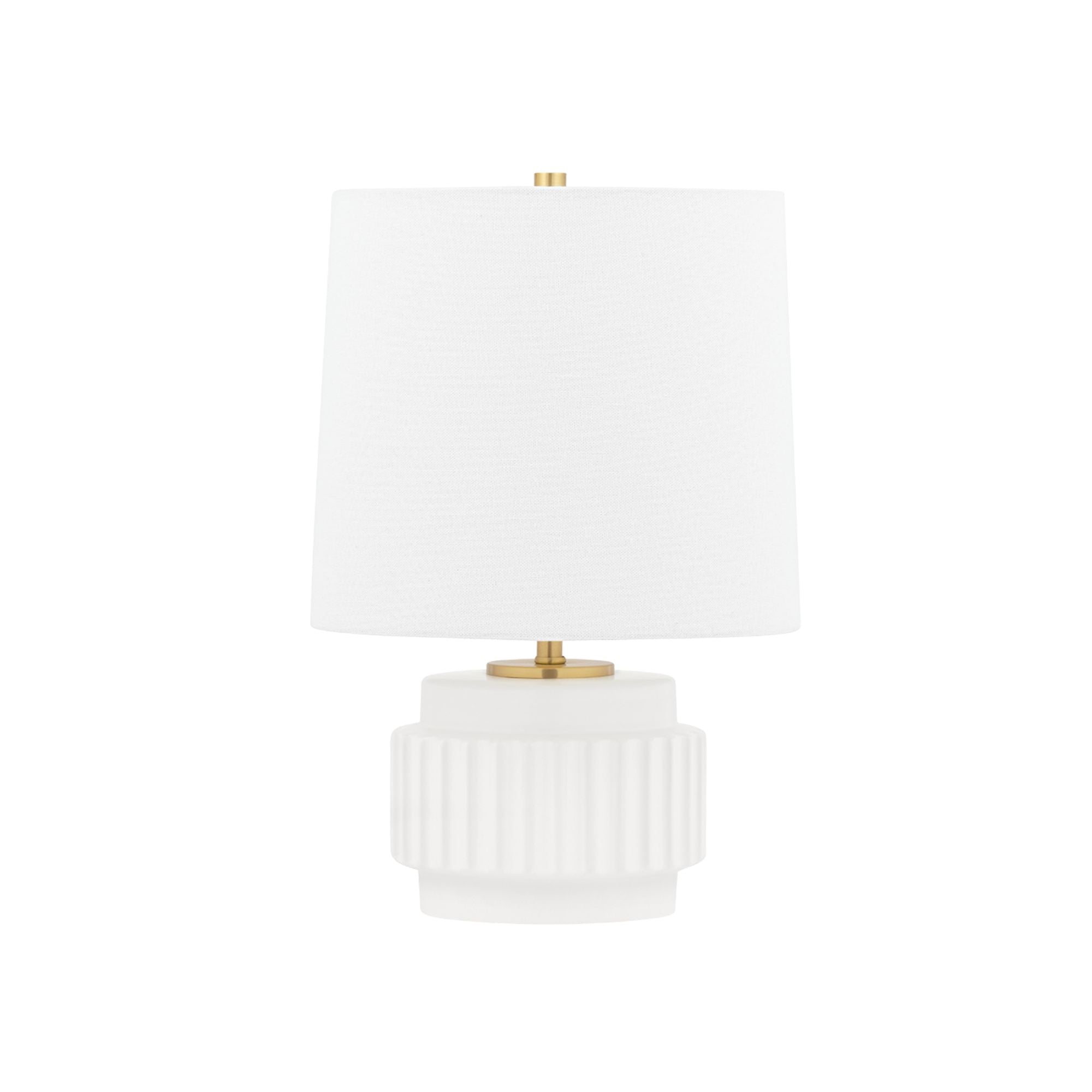 Kalani 14" Table Lamp, Matte White Finish