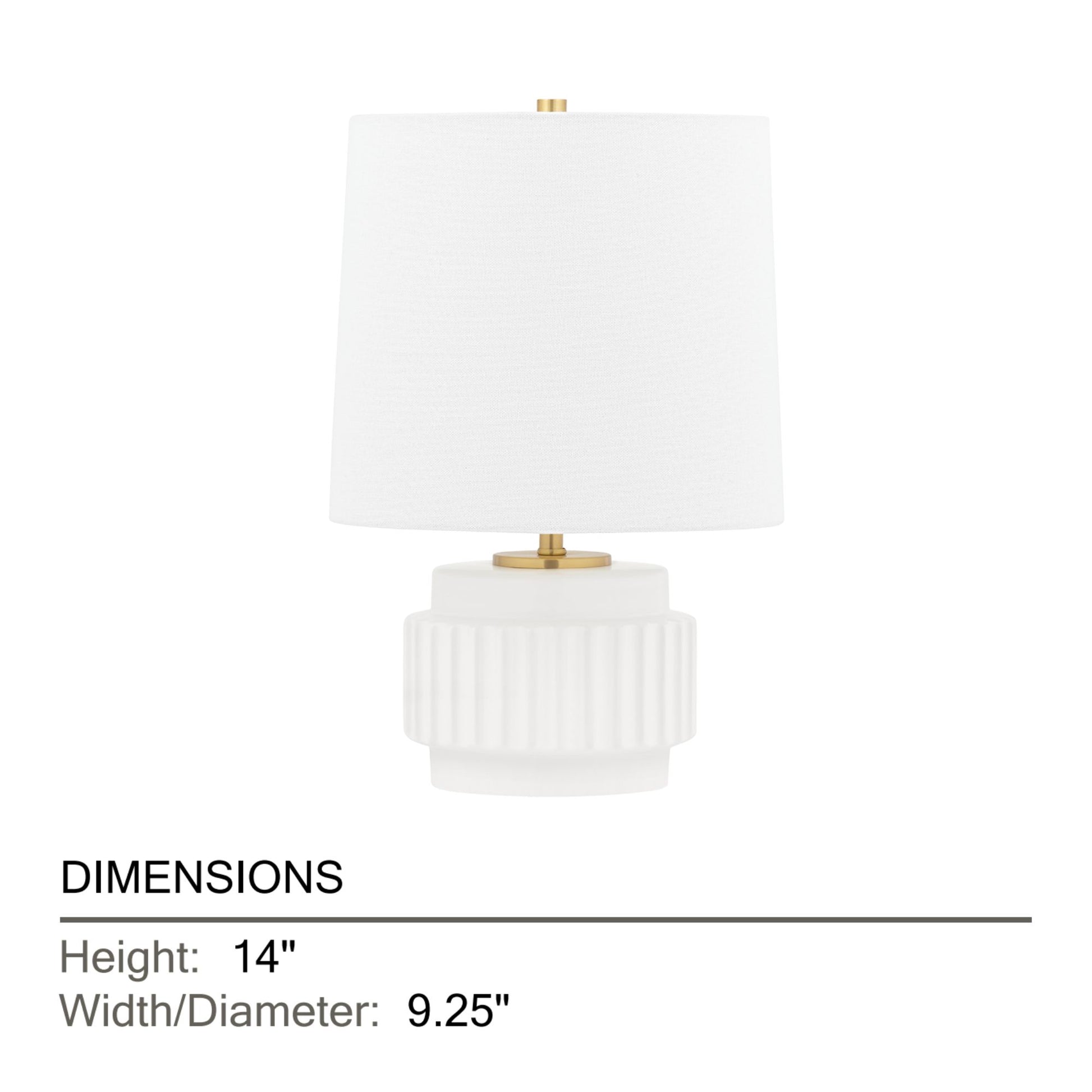 Mitzi - Kalani 14" Table Lamp, Matte White Finish | Bees Lighting