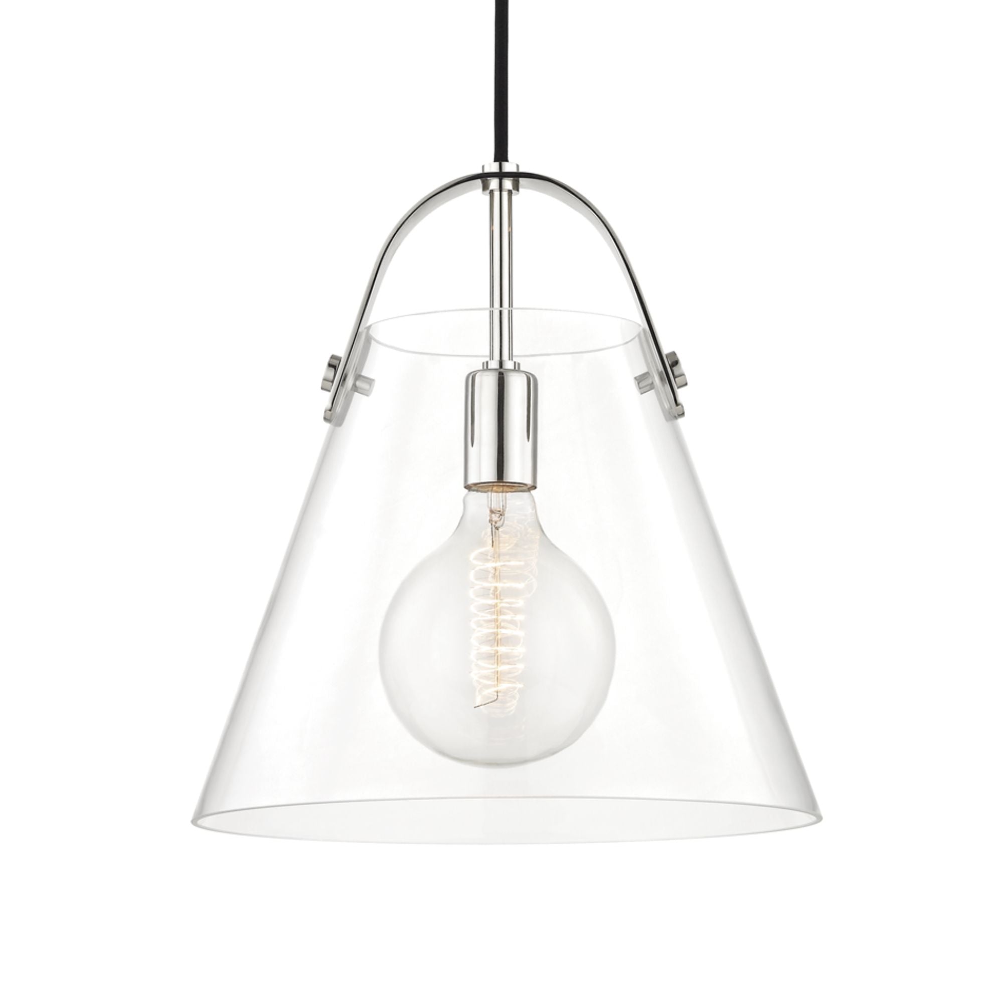 Karin 13" Pendant Light Polished Nickel Finish