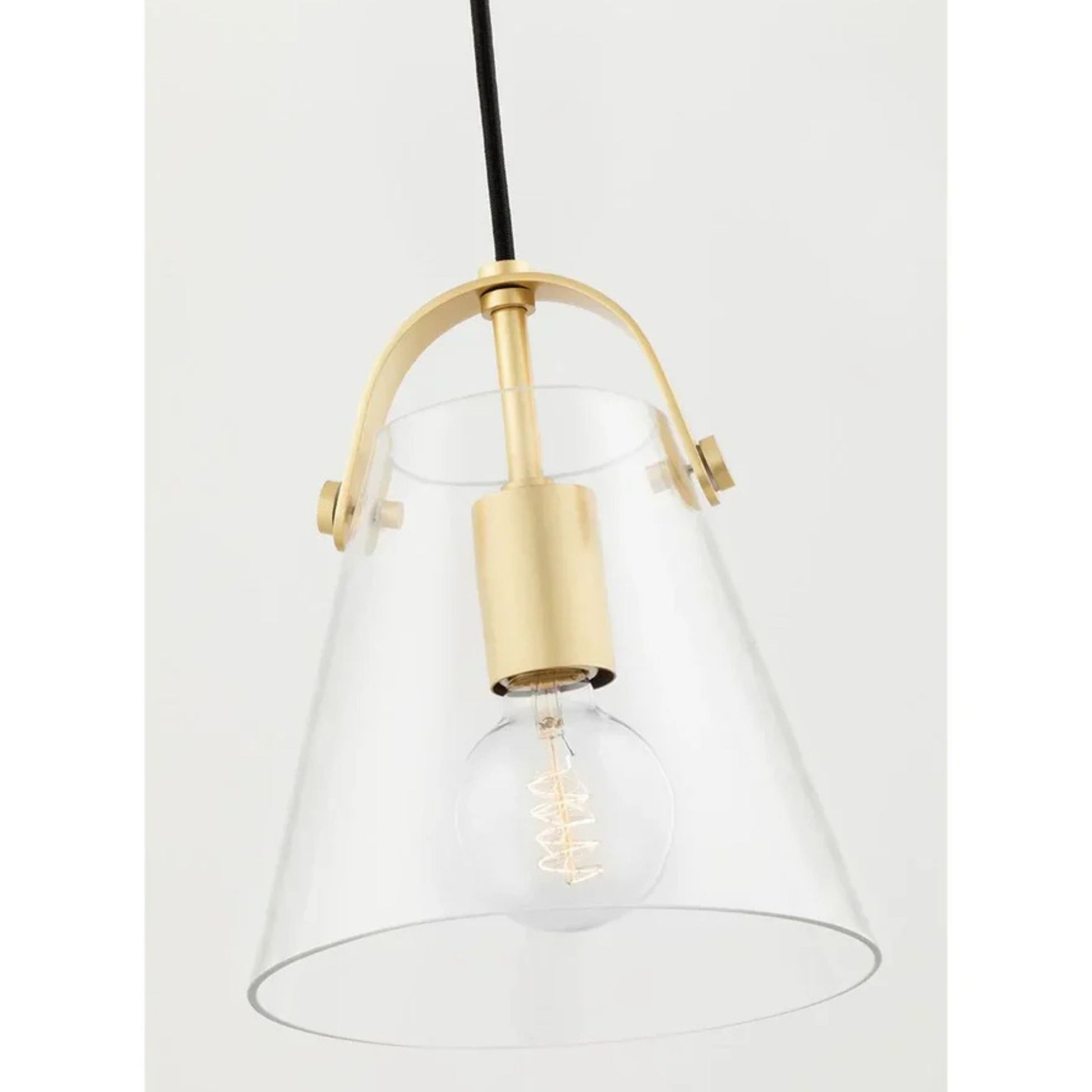 Mitzi - Karin 9" Pendant Light Brass Finish | Bees Lighting