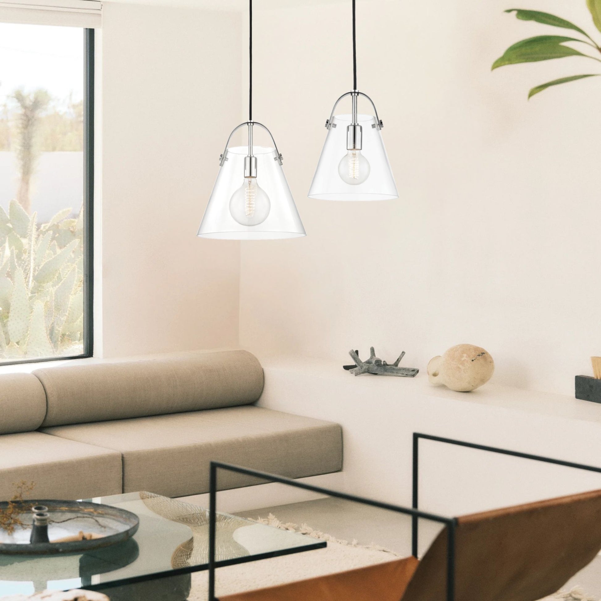 Mitzi - Karin 9 in. Pendant Light Polished Nickel Finish | Bees Lighting