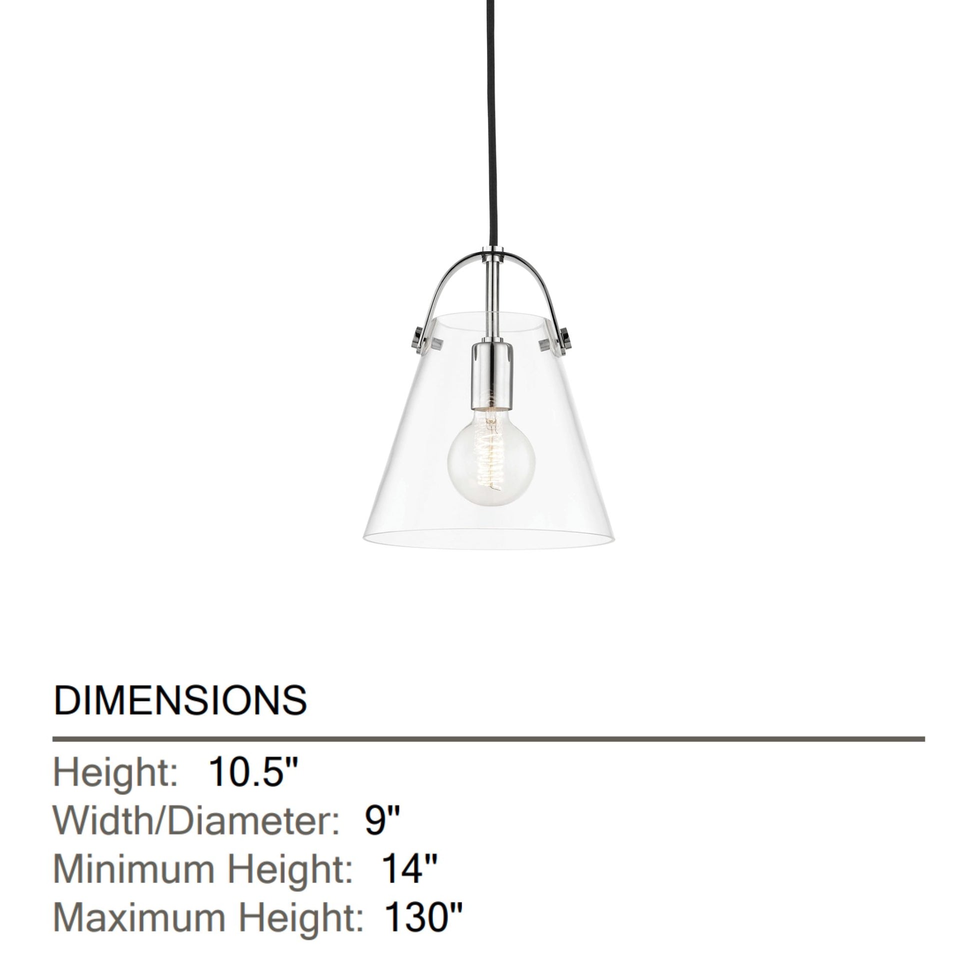 Mitzi - Karin 9 in. Pendant Light Polished Nickel Finish | Bees Lighting