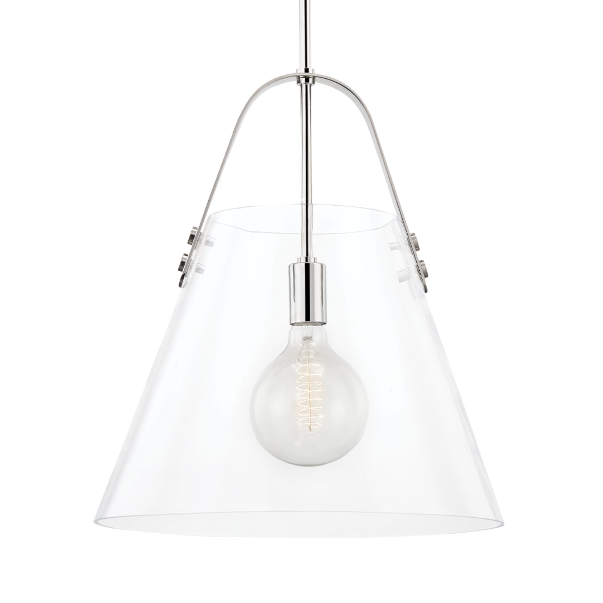 Karin 17" Pendant Light Polished Nickel Finish
