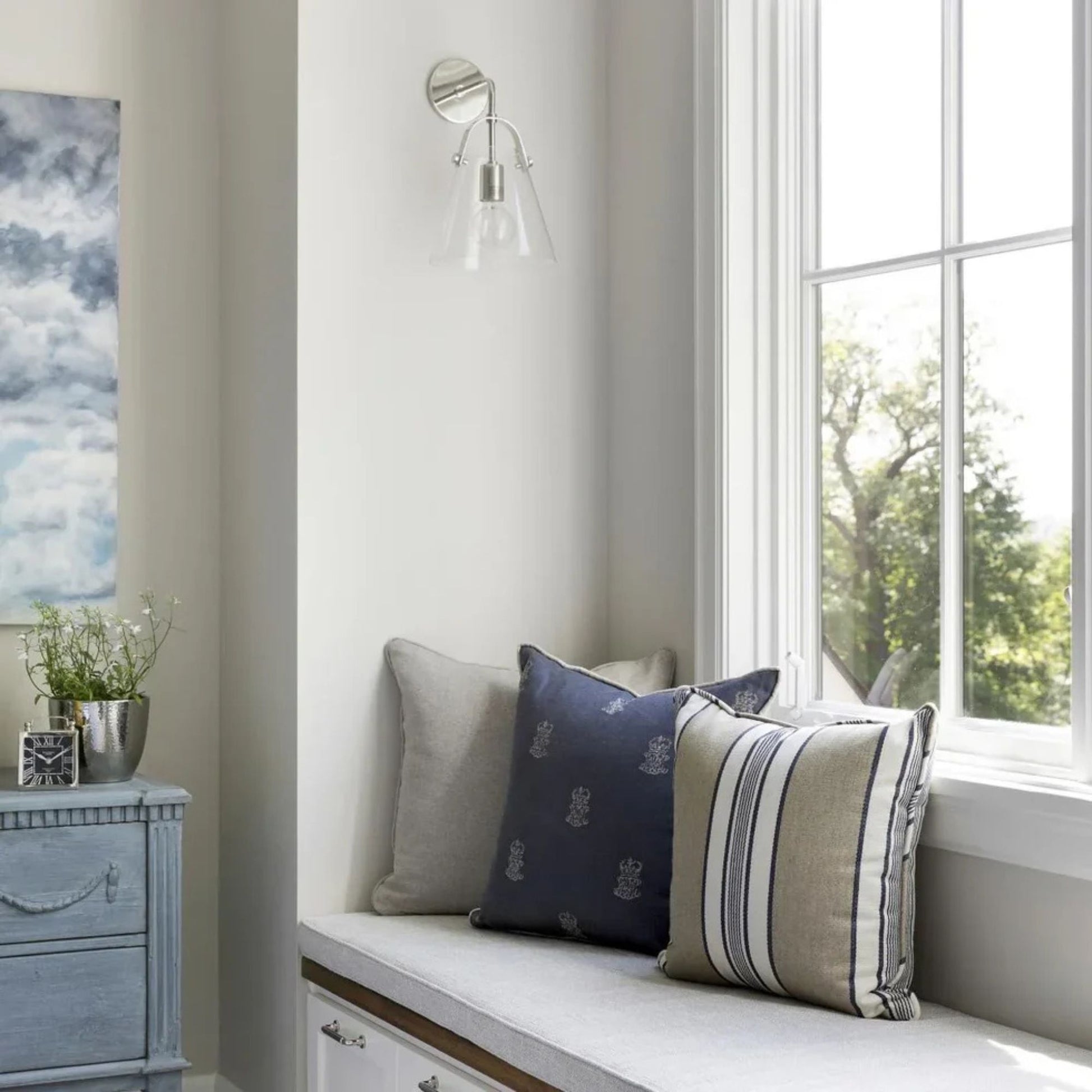 Mitzi - Karin 15" Armed Sconce Polished Nickel finish | Bees Lighting