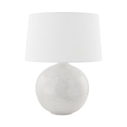 Karina Table Lamp Ceramic Gloss Nimbus with Aged Brass Accents