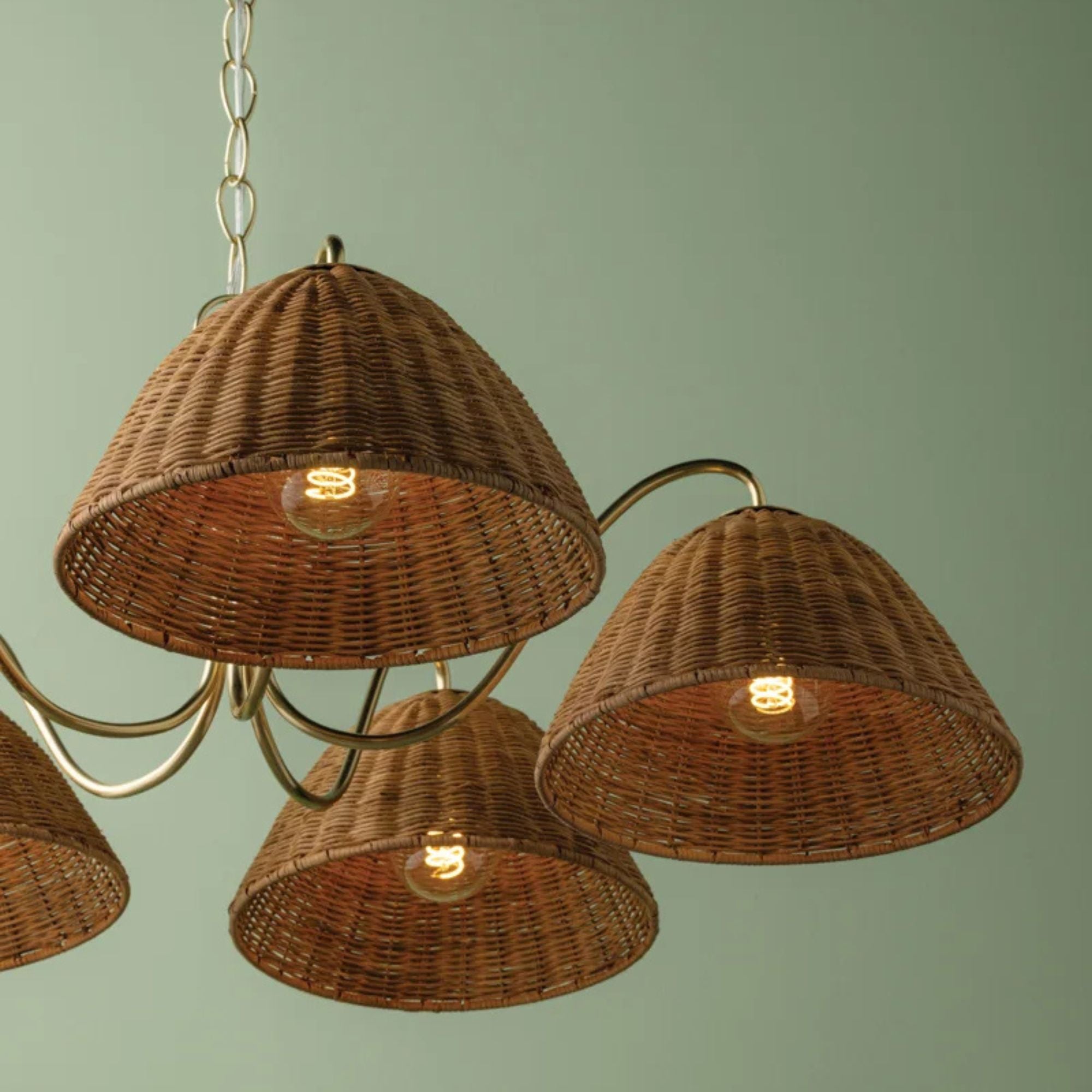 Katniss 39" 5-Light Chandelier, Aged Brass Finish