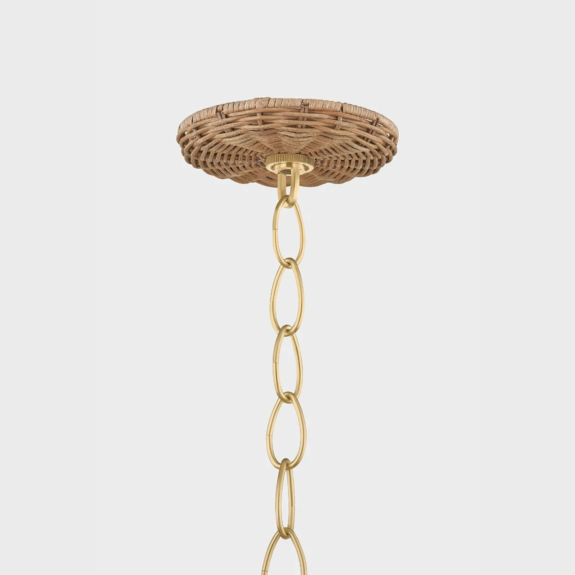 Katniss 39" 5-Light Chandelier, Aged Brass Finish