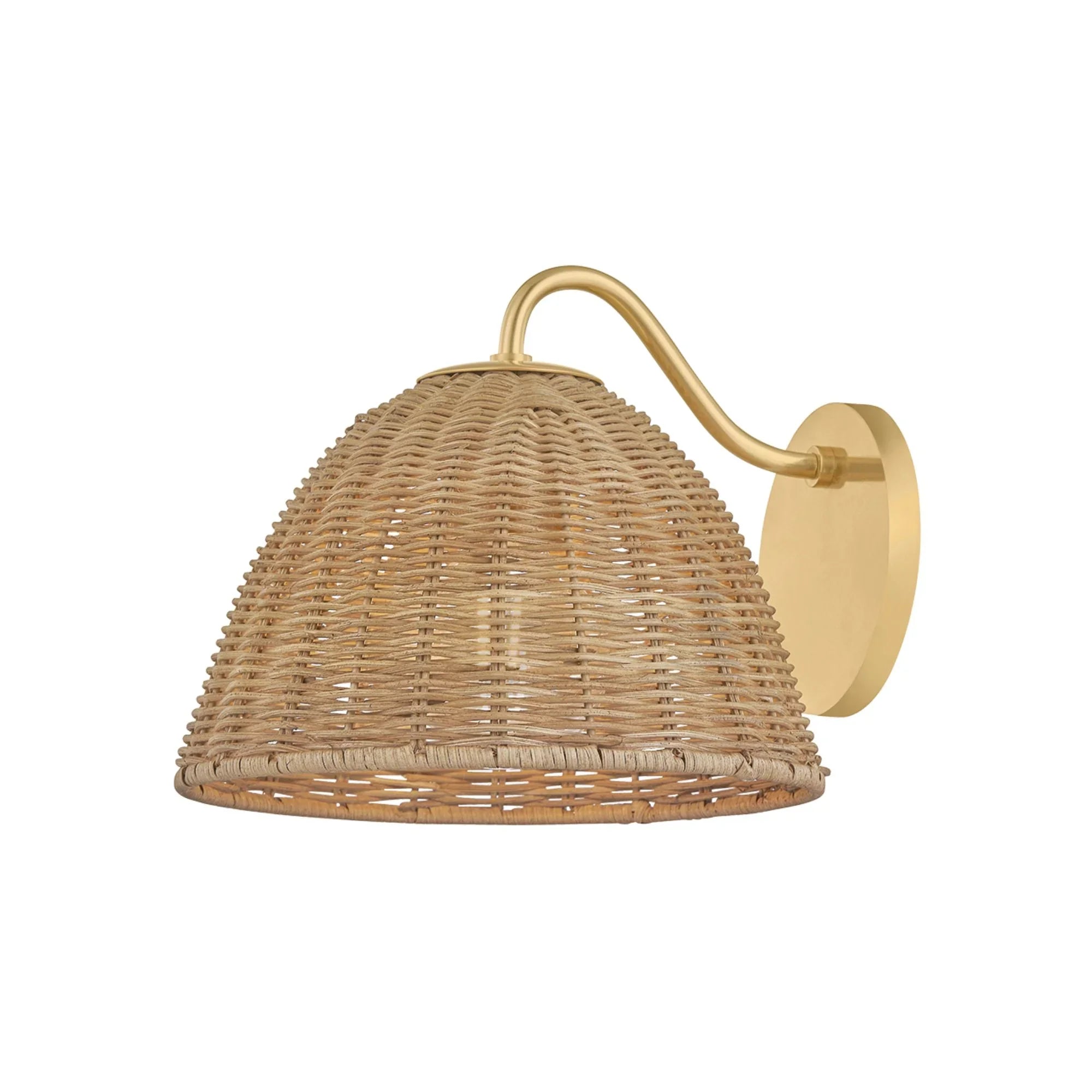 Katniss 10" Wall Sconce, Aged Brass Finish