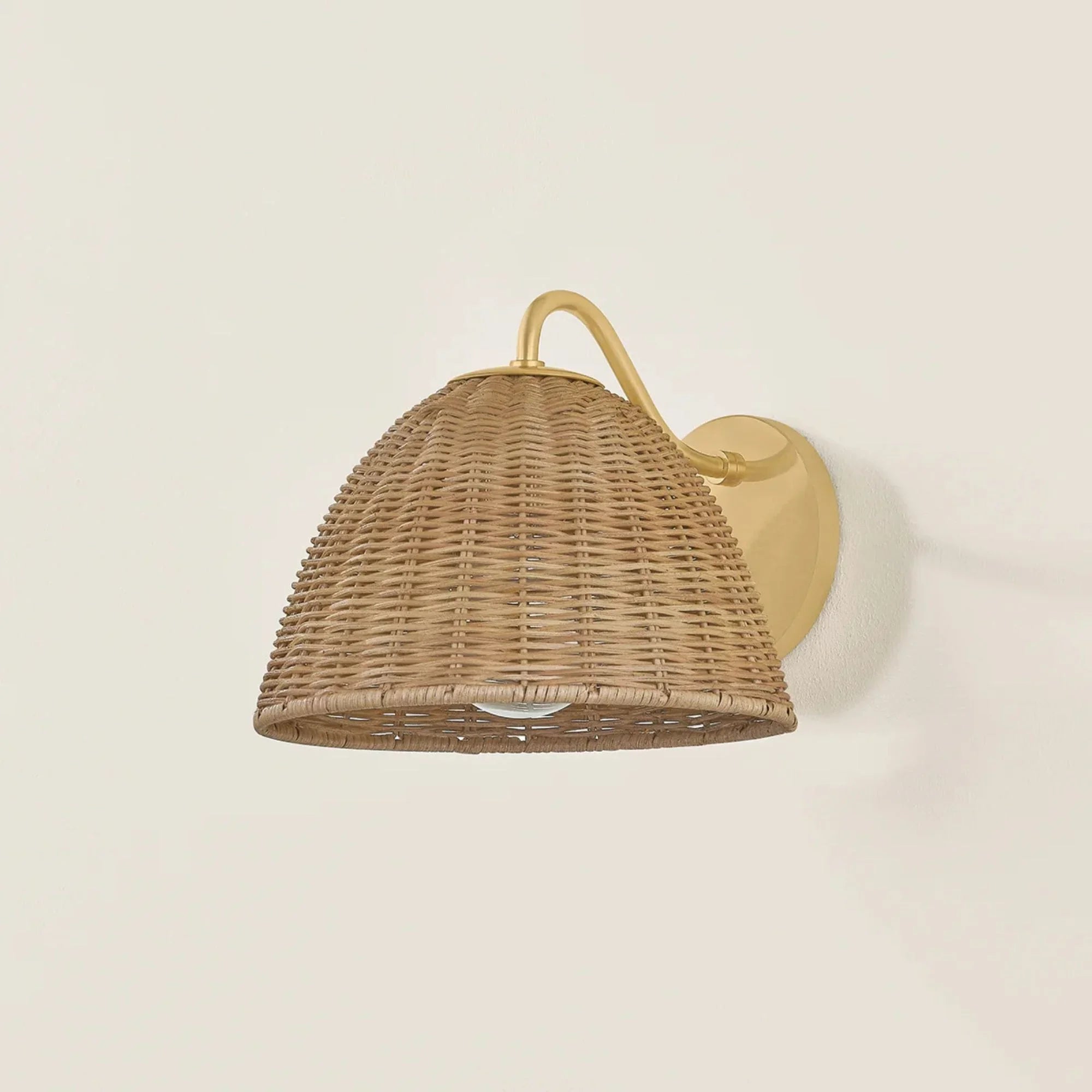 Katniss 10" Wall Sconce, Aged Brass Finish