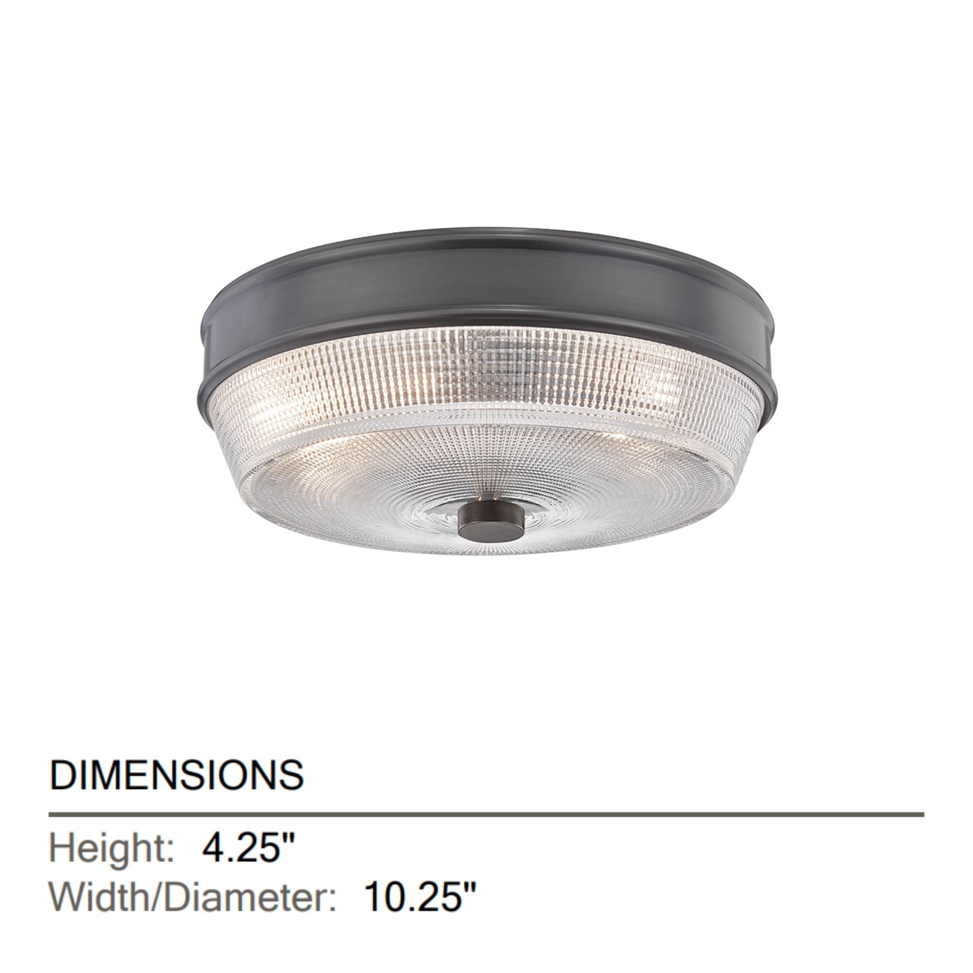 Lacey 10" 2-Light Flush Mount Light Old Bronze Finish