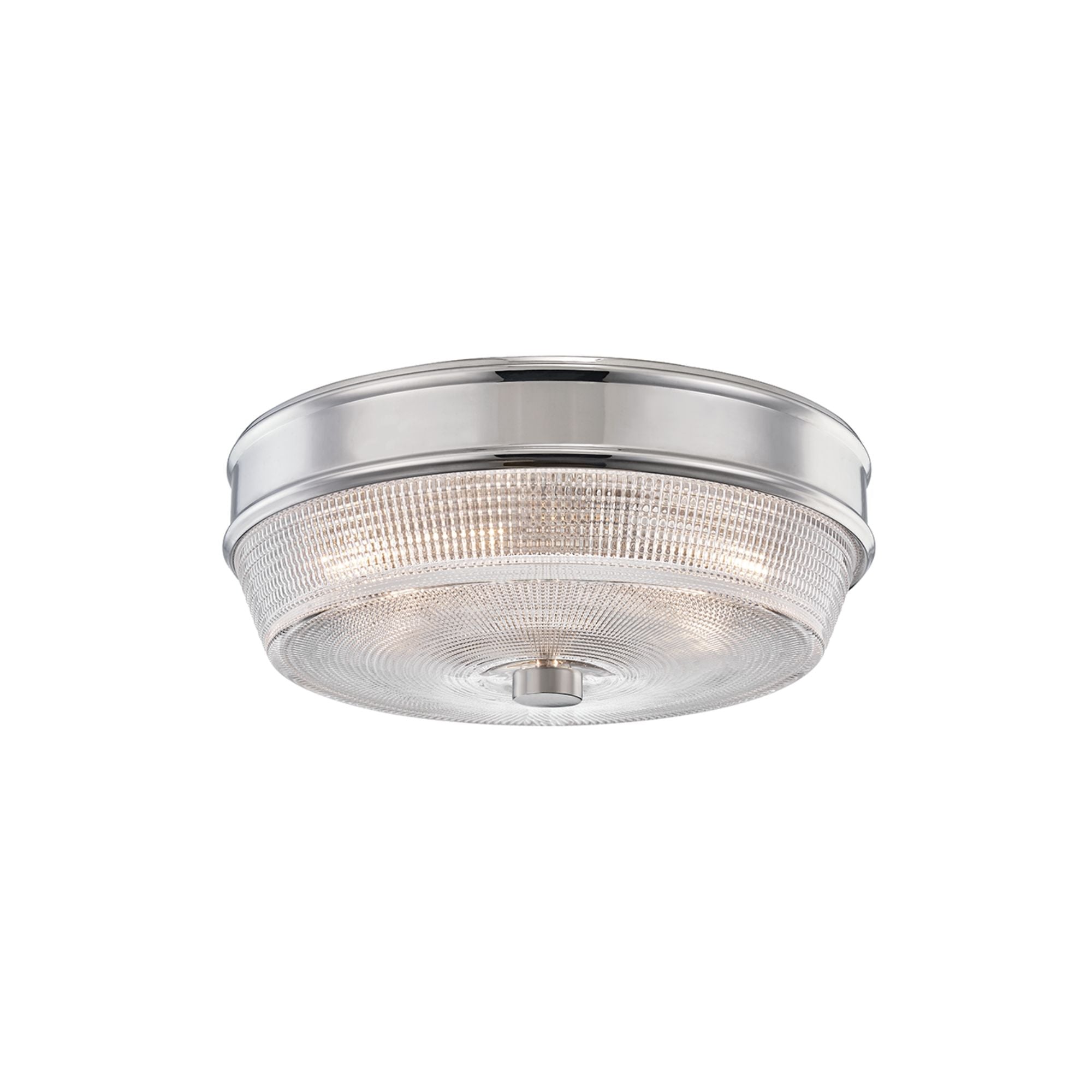 Lacey 10" 2-Light Flush Mount Light Polished Nickel Finish