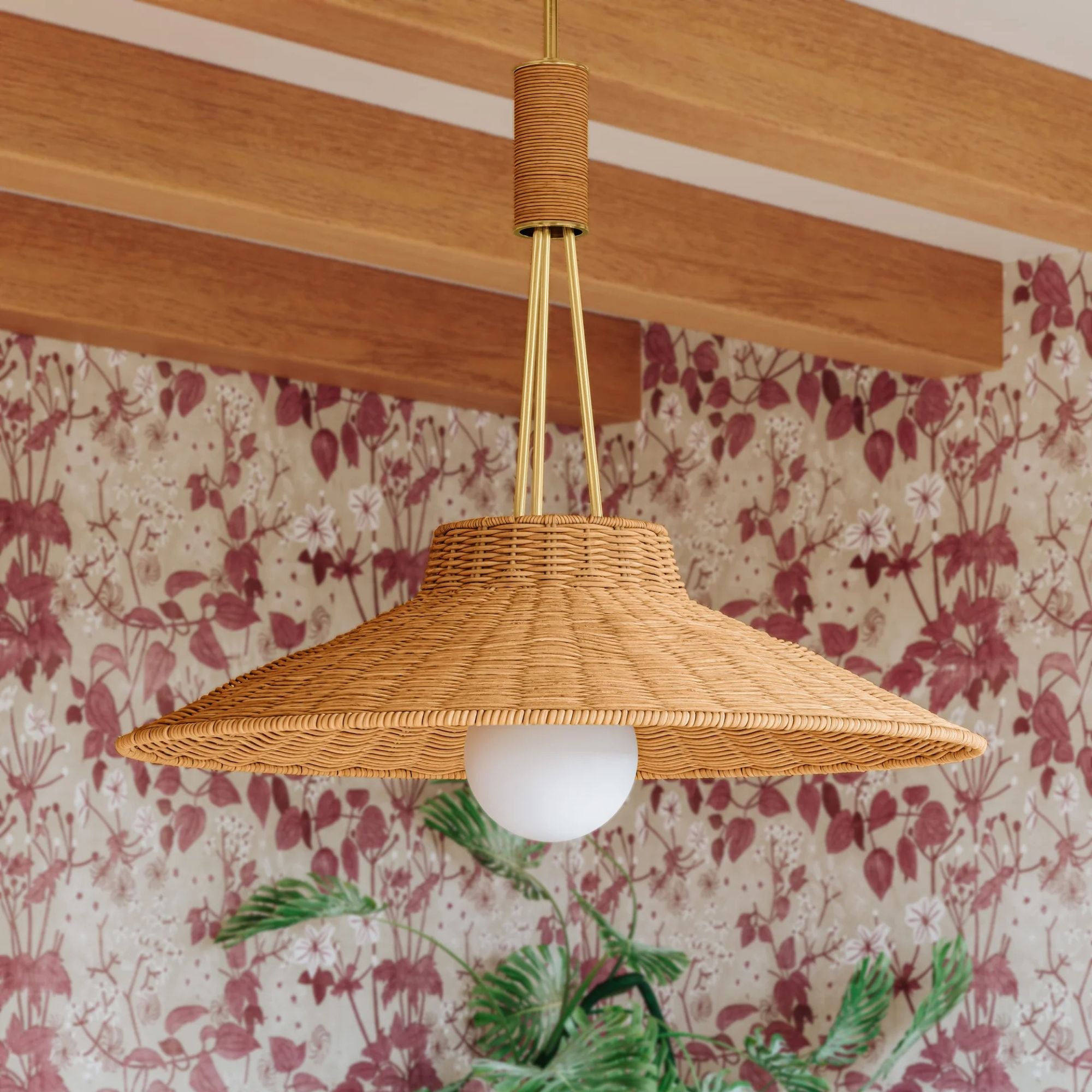 Laudine 25" Pendant, Aged Brass Finish