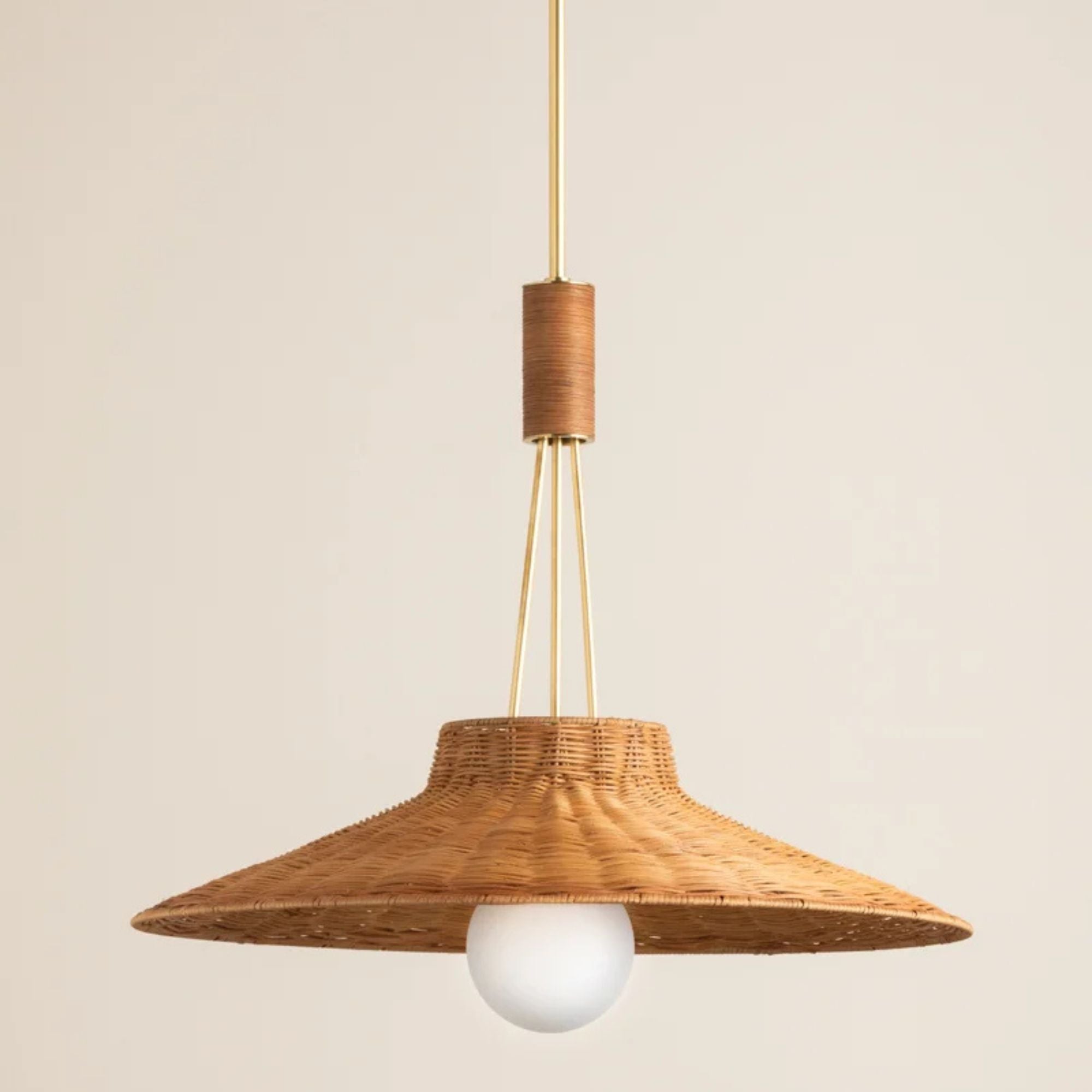 Laudine 25" Pendant, Aged Brass Finish