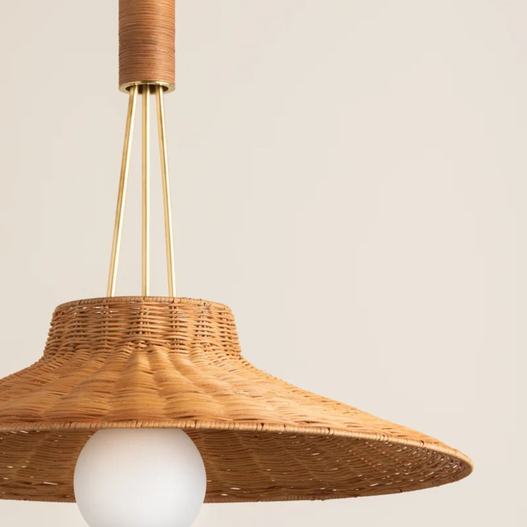 Laudine 25" Pendant, Aged Brass Finish