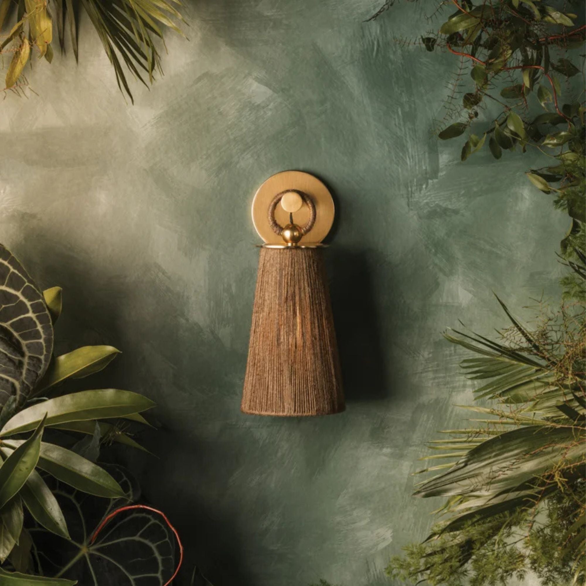 Lauz 14" Wall Sconce, Aged Brass Finish
