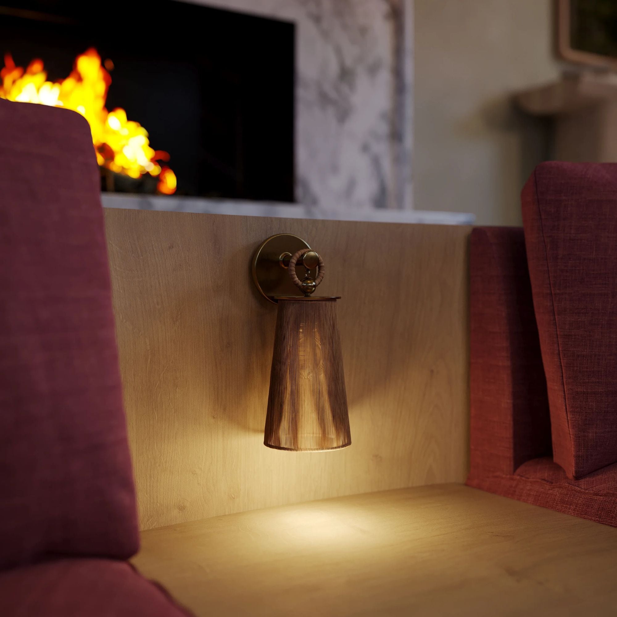 Lauz 14" Wall Sconce, Aged Brass Finish