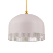 Liba 15" Pendant, Aged Brass/Soft Peignoir Finish