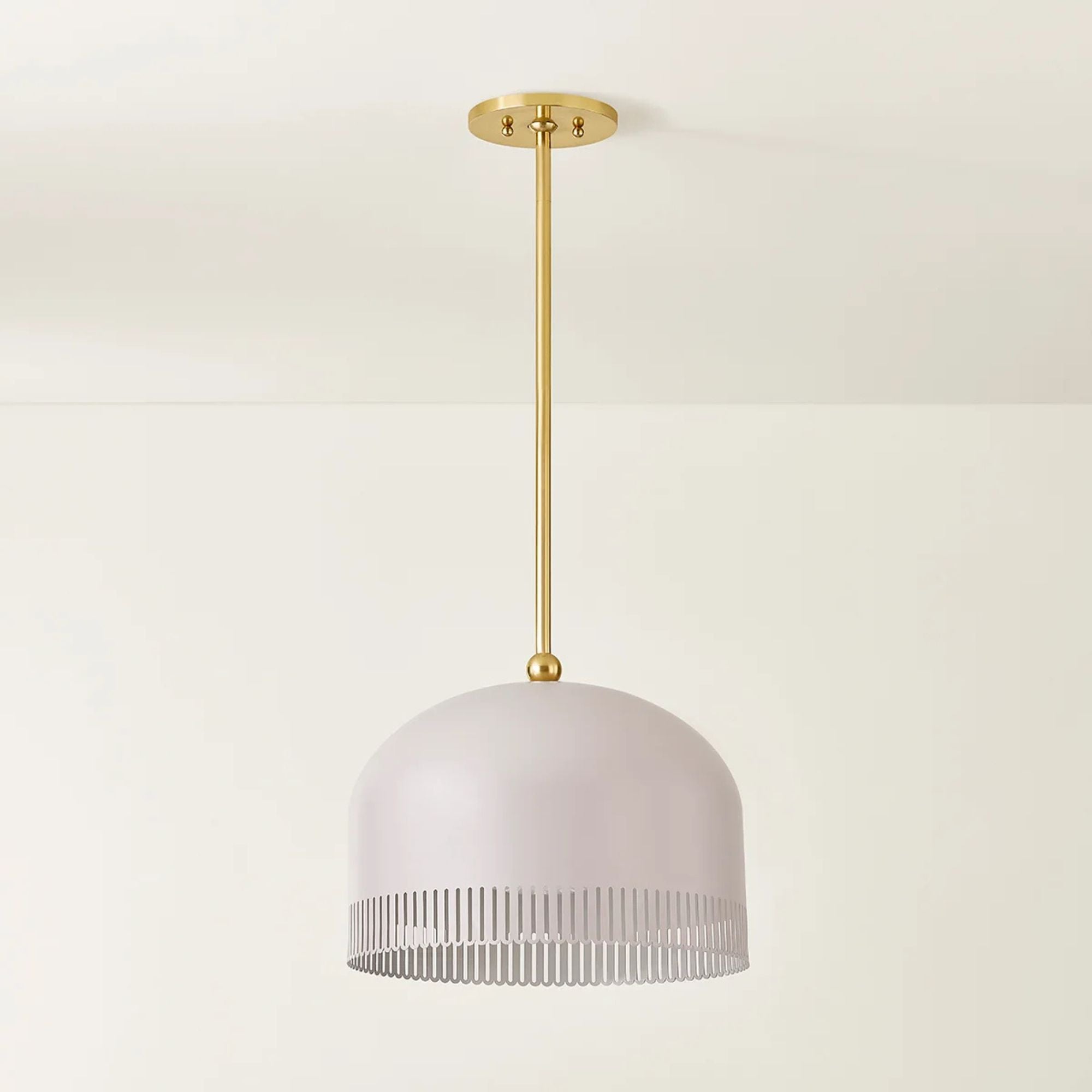 Liba 15" Pendant, Aged Brass/Soft Peignoir Finish