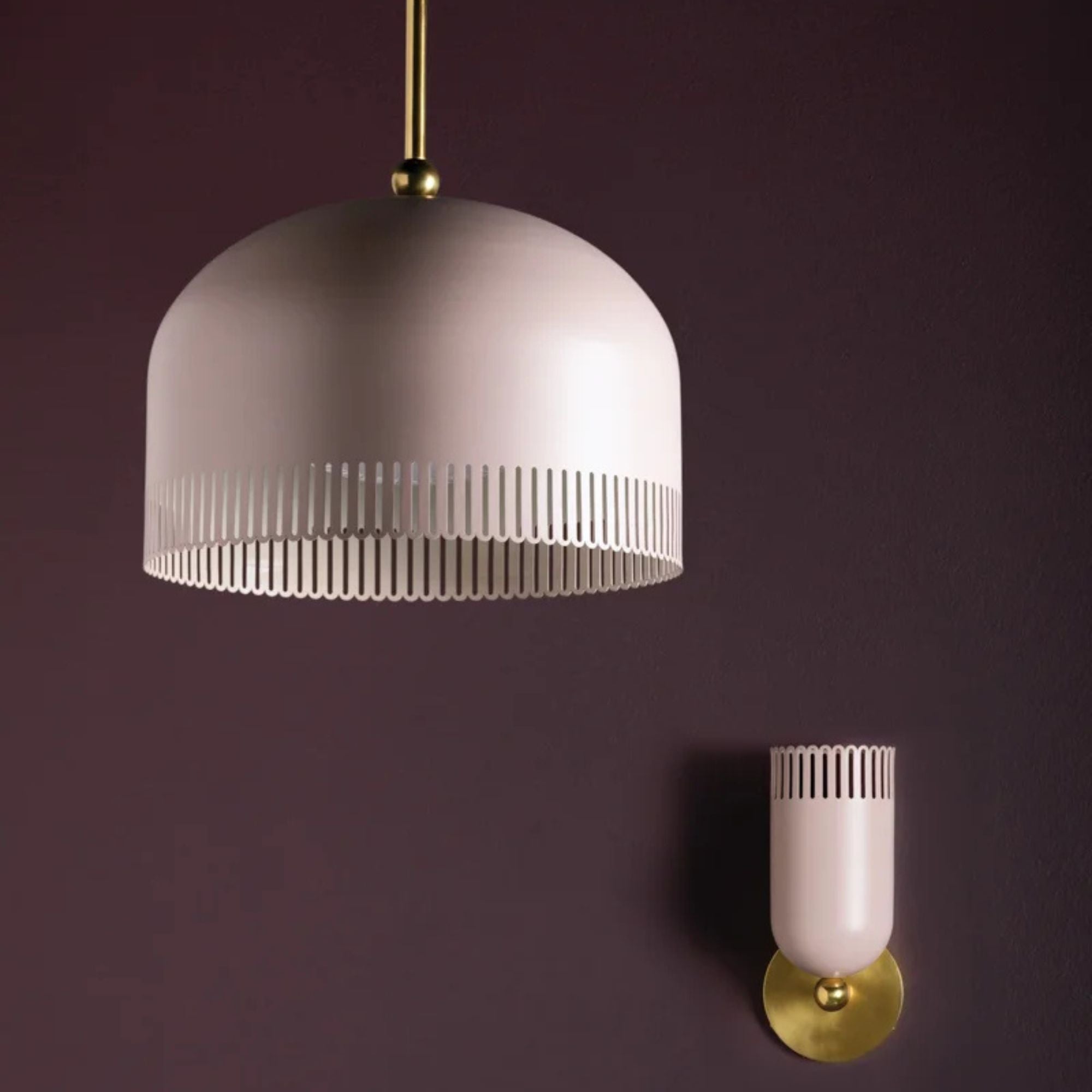 Liba 15" Pendant, Aged Brass/Soft Peignoir Finish