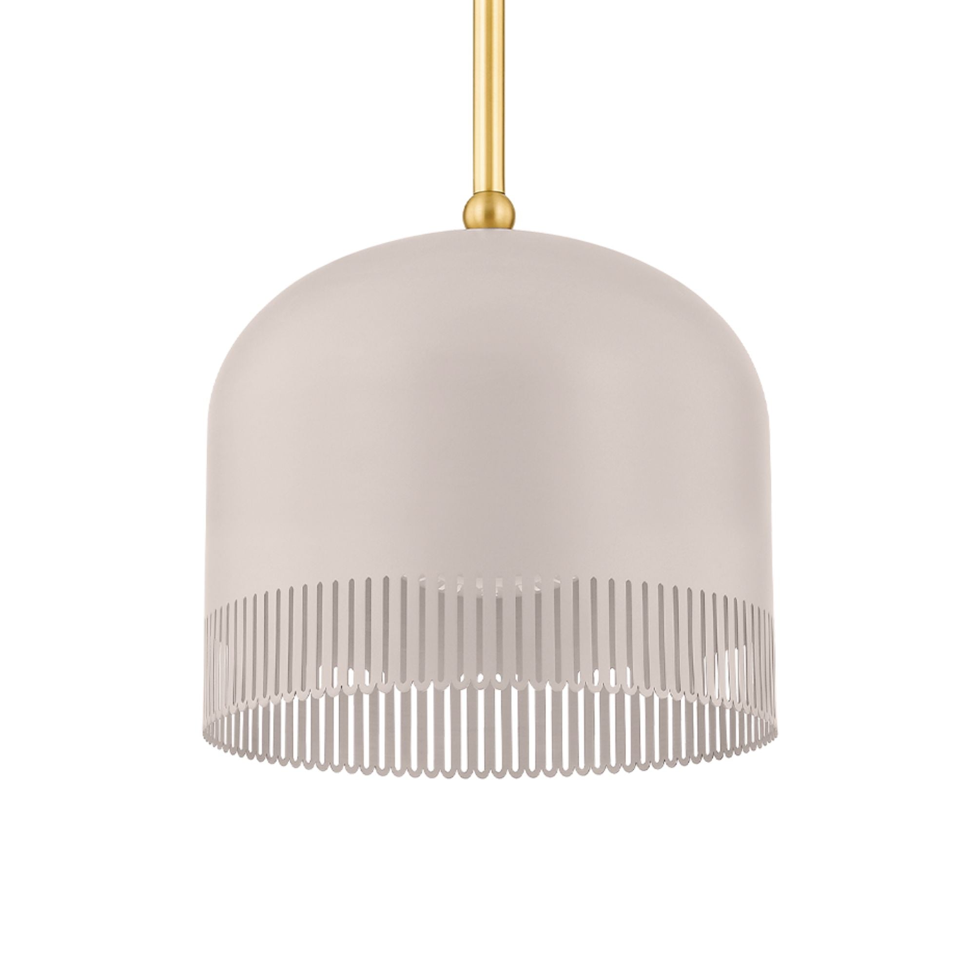 Liba 28" Pendant, Aged Brass/Soft Peignoir Finish