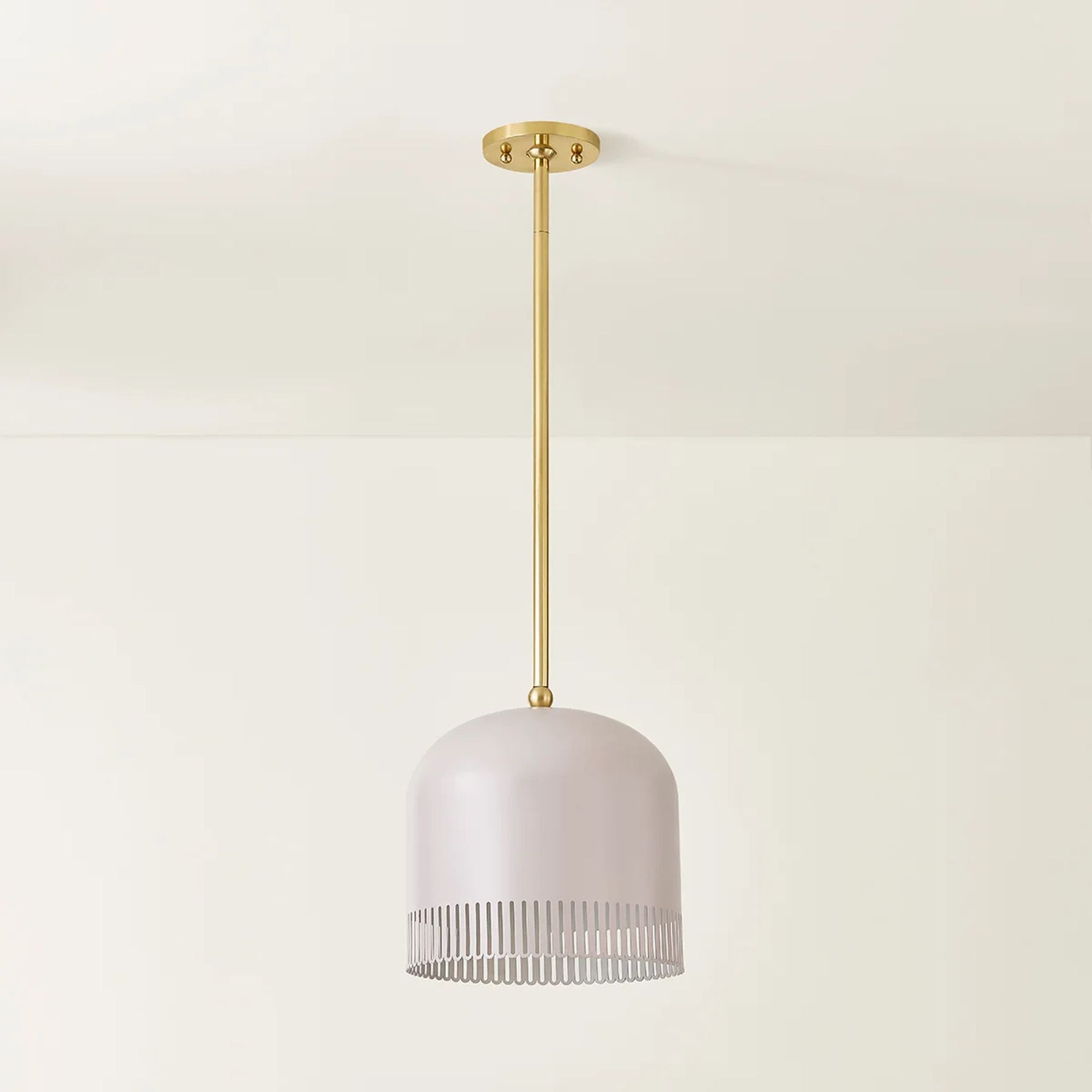 Liba 28" Pendant, Aged Brass/Soft Peignoir Finish