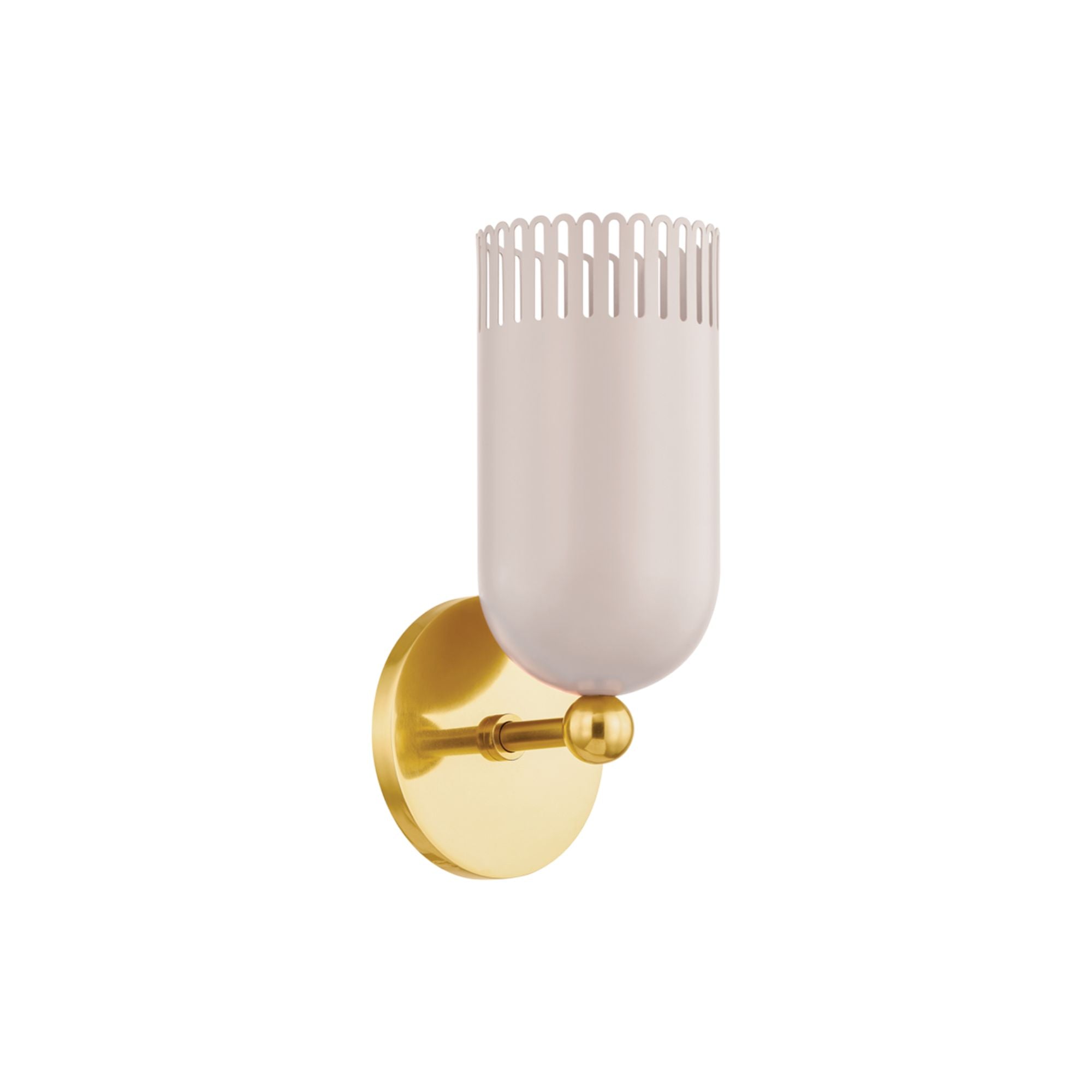 Liba 22" Wall Sconce, Aged Brass/Soft Peignoir Finish