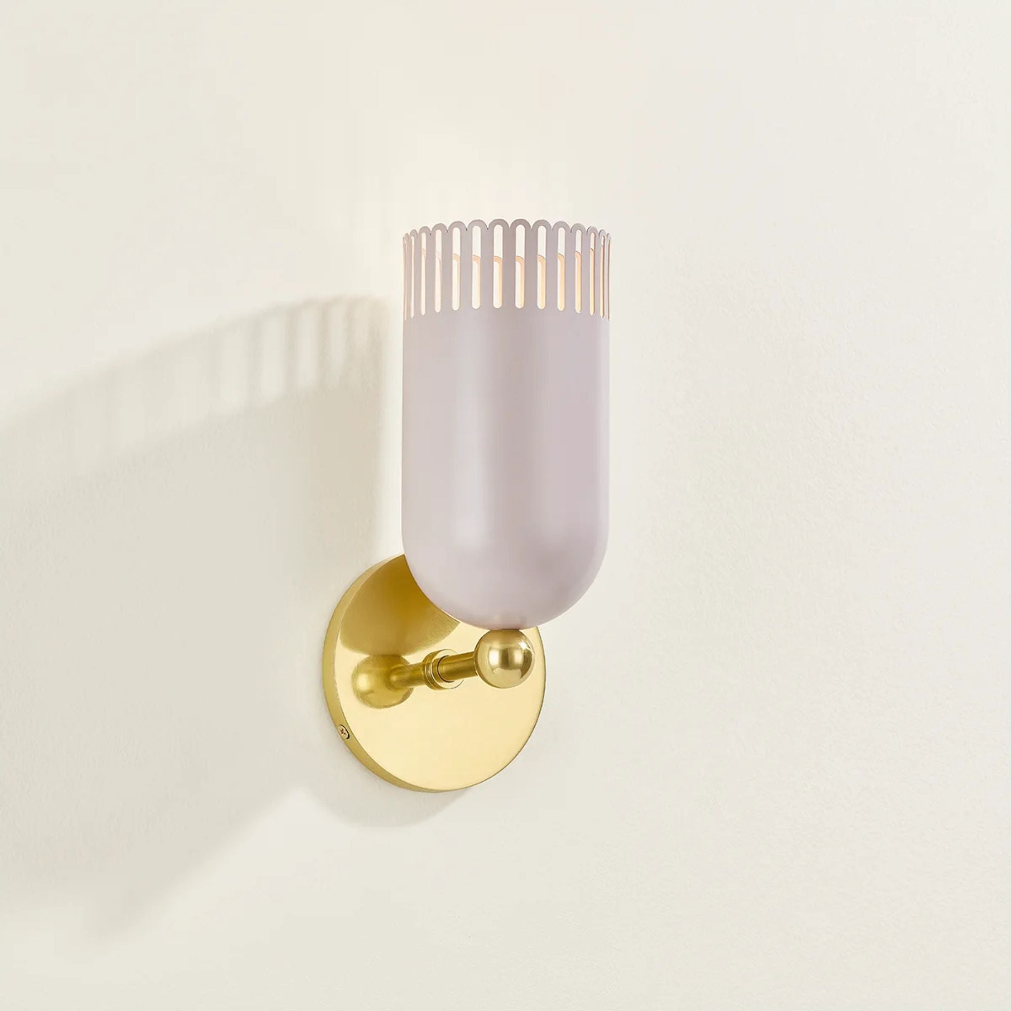 Liba 22" Wall Sconce, Aged Brass/Soft Peignoir Finish