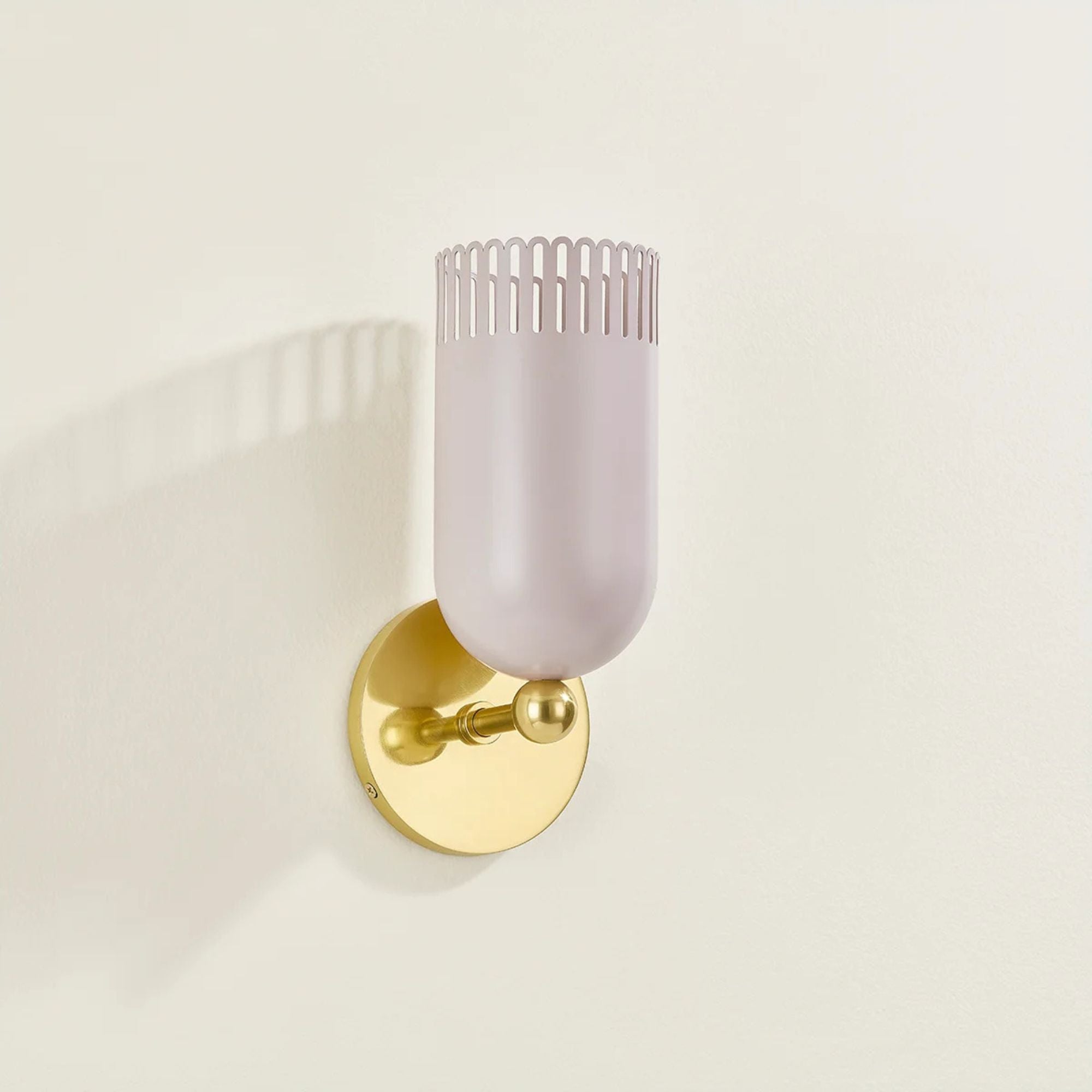 Liba 22" Wall Sconce, Aged Brass/Soft Peignoir Finish