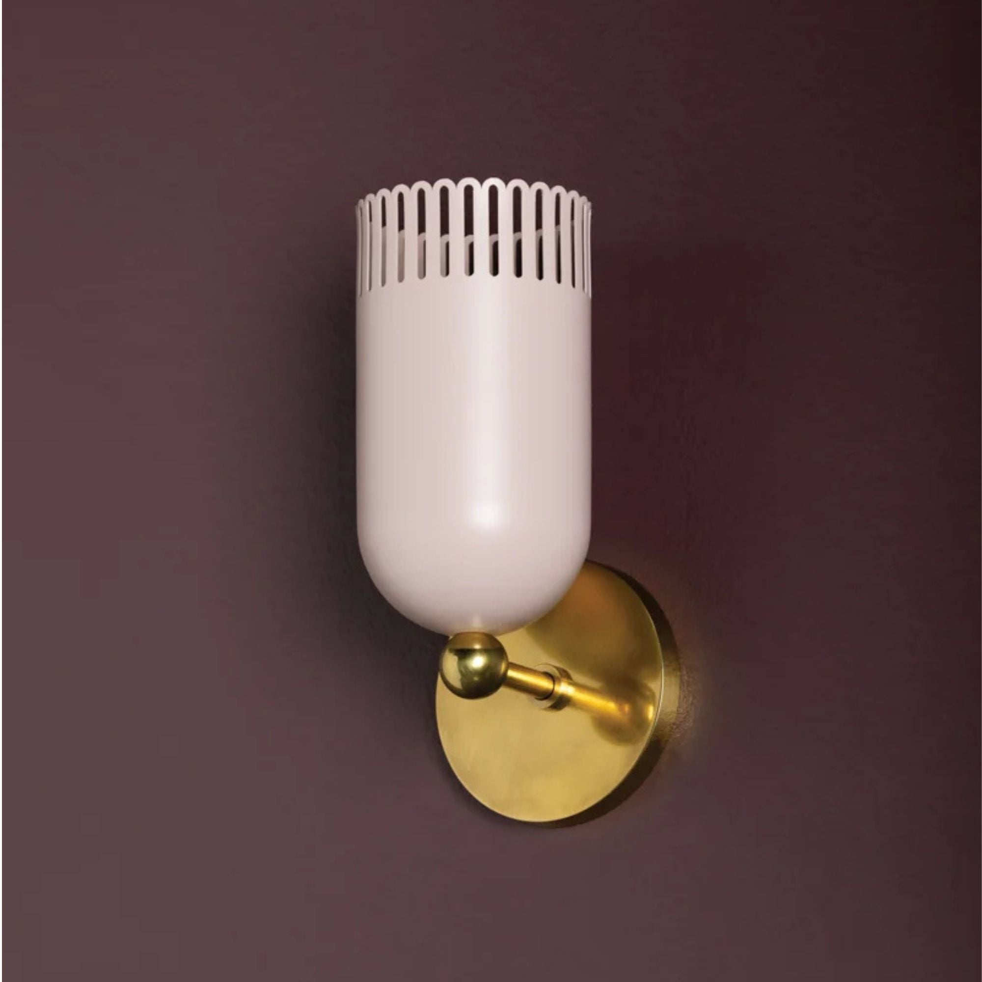 Liba 22" Wall Sconce, Aged Brass/Soft Peignoir Finish