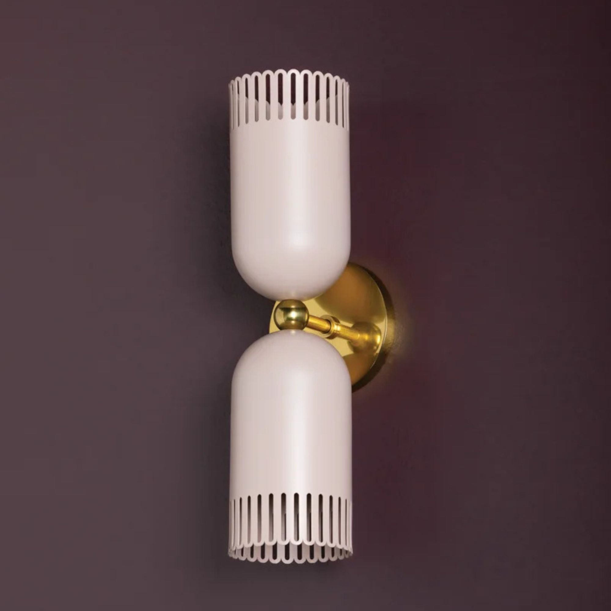 Liba 22" 2-Light Wall Sconce, Aged Brass/Soft Peignoir Finish