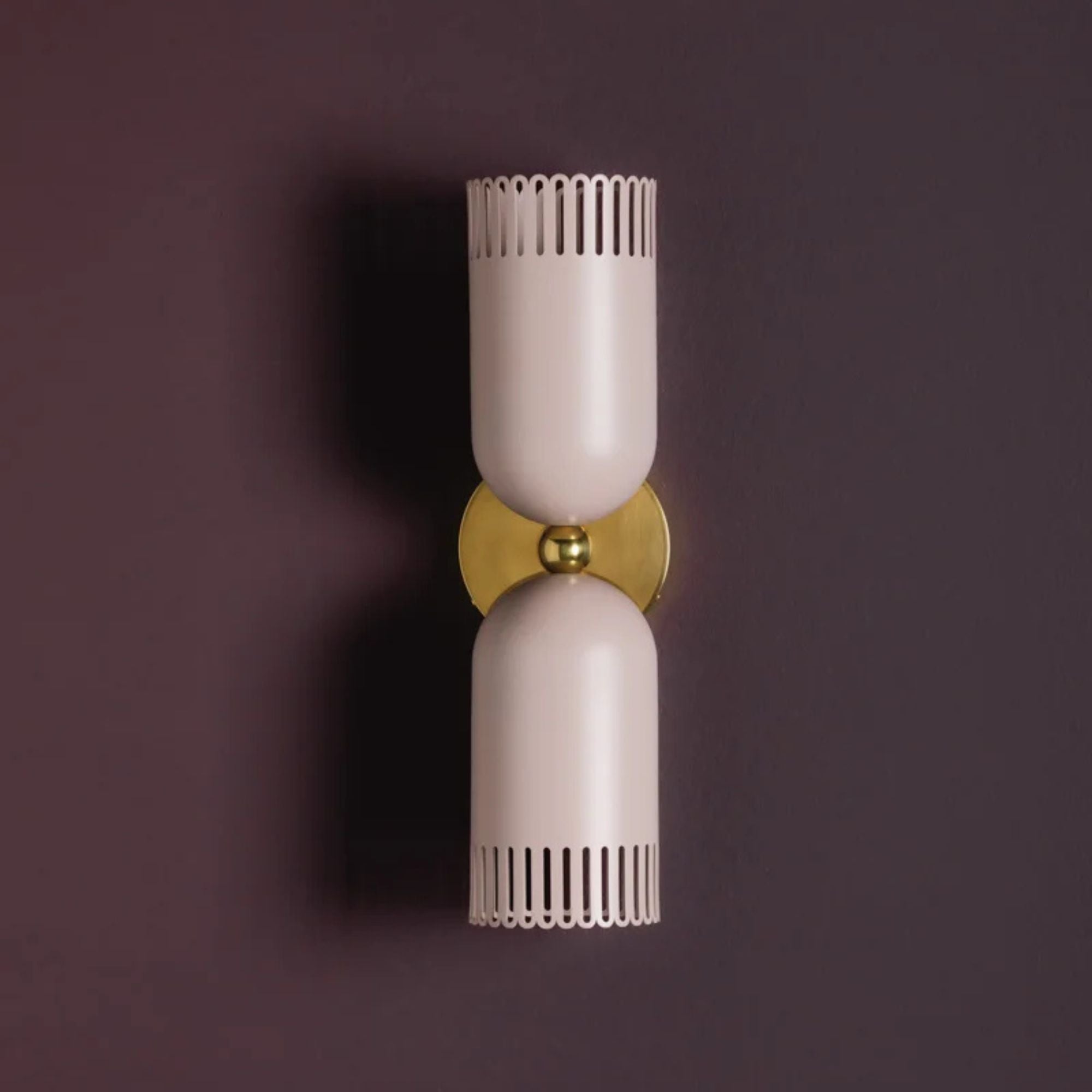 Liba 22" 2-Light Wall Sconce, Aged Brass/Soft Peignoir Finish