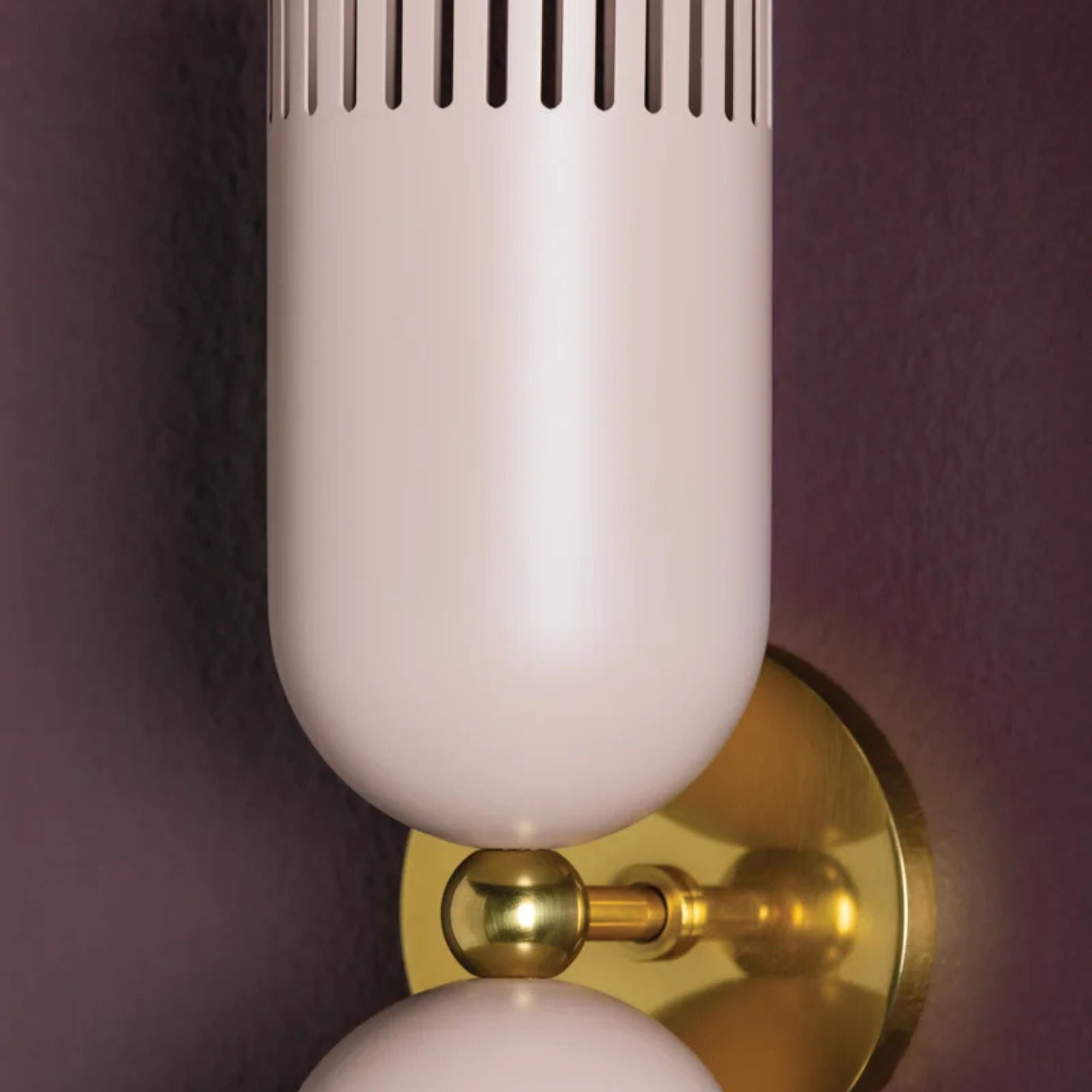 Liba 22" 2-Light Wall Sconce, Aged Brass/Soft Peignoir Finish