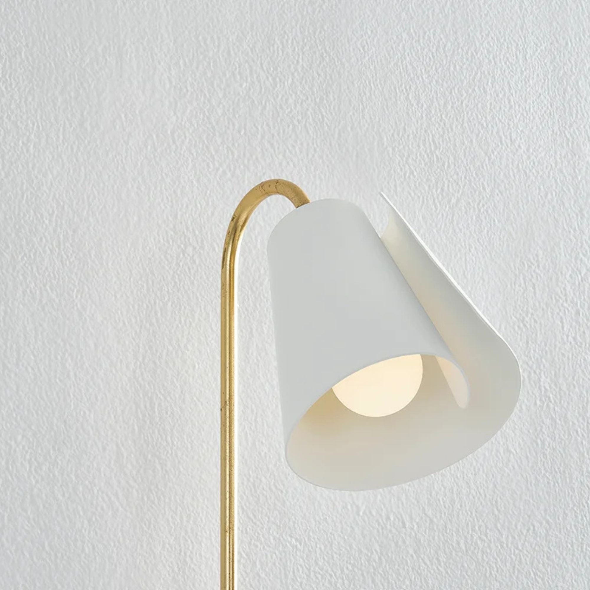 Lila 17" Wall Sconce, Gold Leaf/Textured White Finish