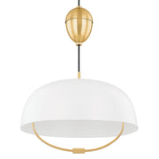 Liliana 18" Pendant, Aged Brass/Soft White Finish