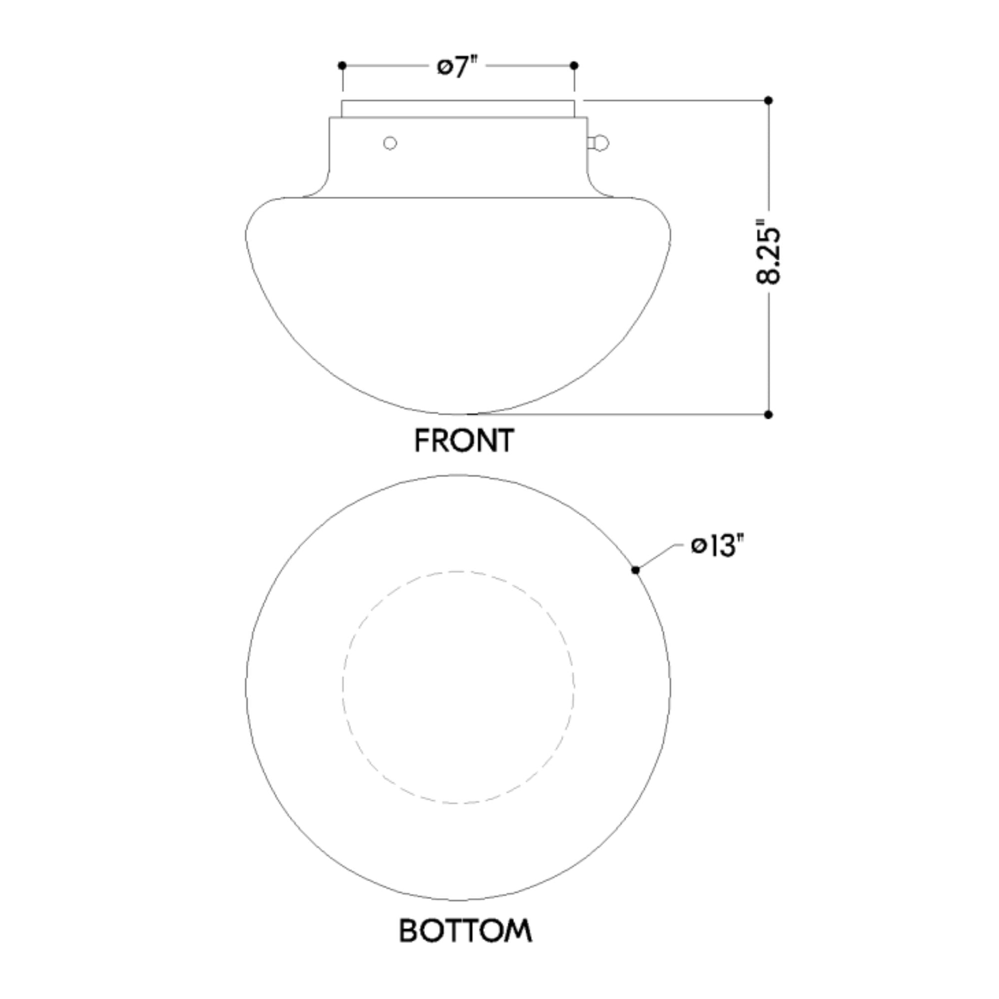 Lilou 24" Flush Mount, Aged Brass Finish