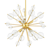 Linnea 28" 6-Light Chandelier, Aged Brass Finish