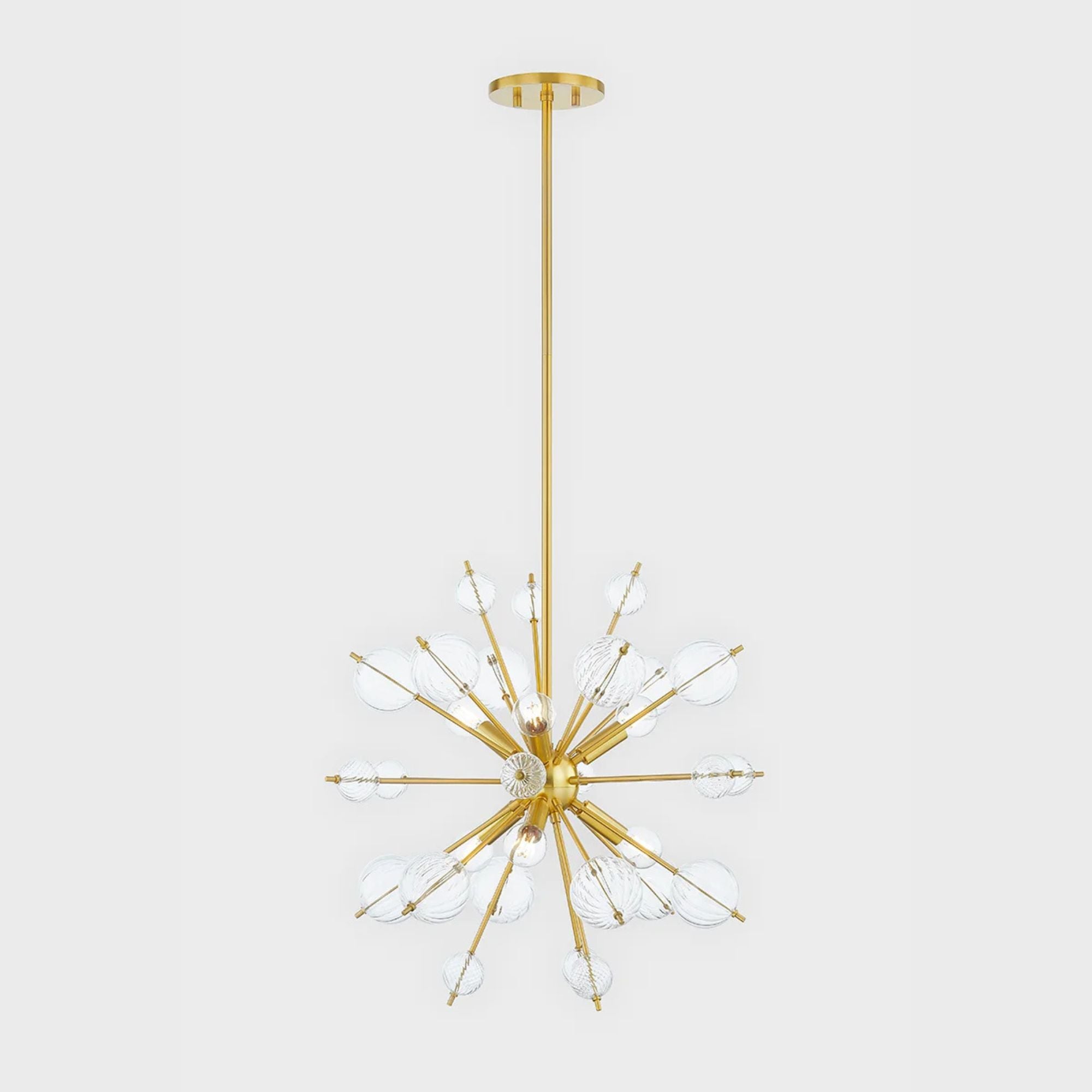 Linnea 28" 6-Light Chandelier, Aged Brass Finish