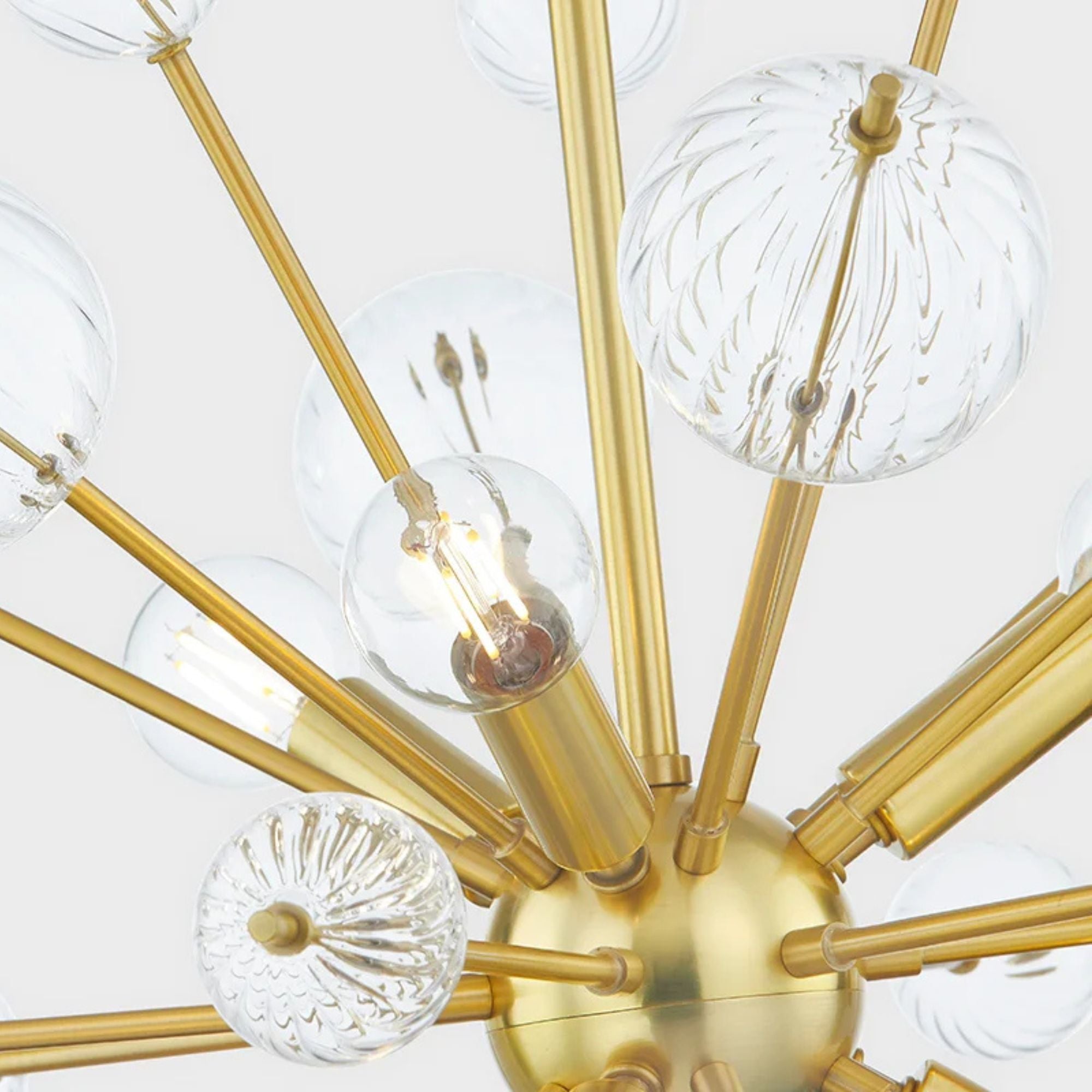 Linnea 28" 6-Light Chandelier, Aged Brass Finish