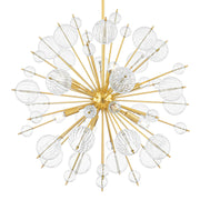 Linnea 30" 8-Light Chandelier, Aged Brass Finish