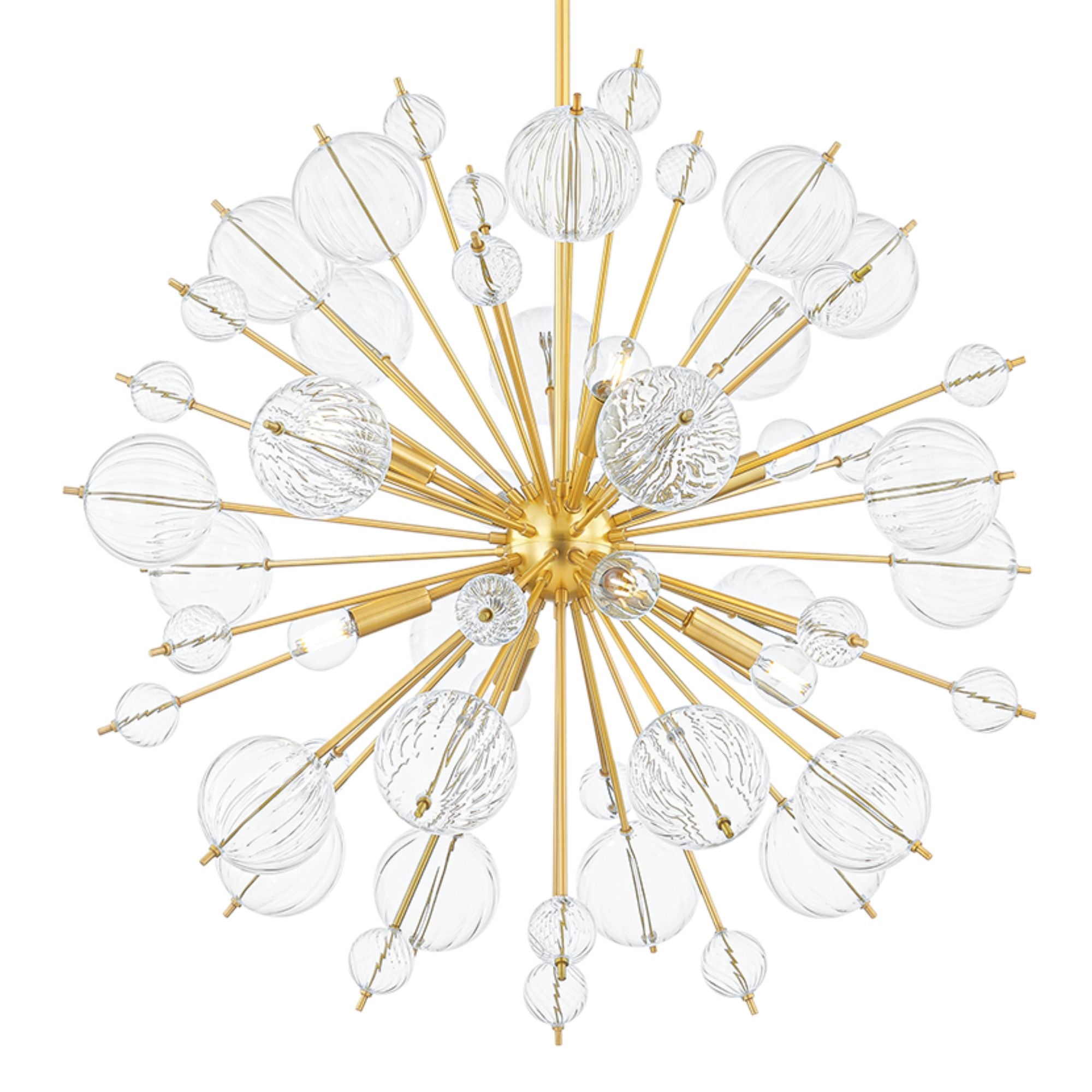 Linnea 30" 8-Light Chandelier, Aged Brass Finish