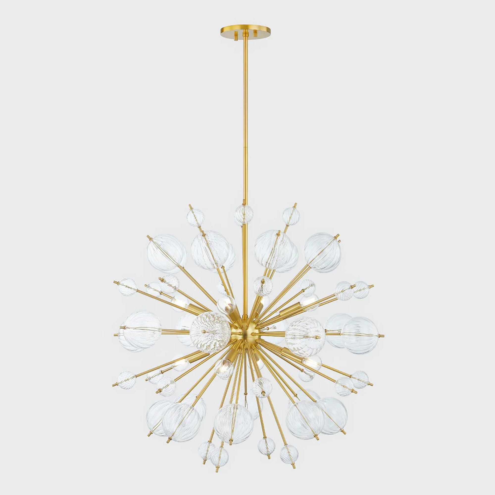 Linnea 30" 8-Light Chandelier, Aged Brass Finish