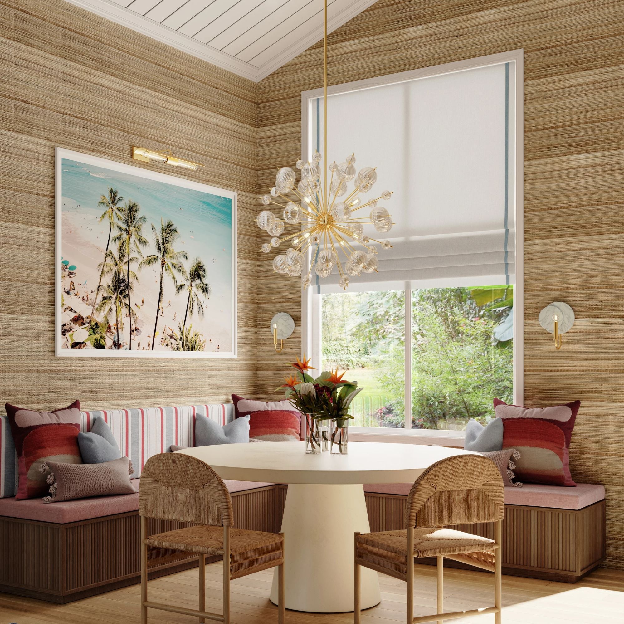 Linnea 30" 8-Light Chandelier, Aged Brass Finish